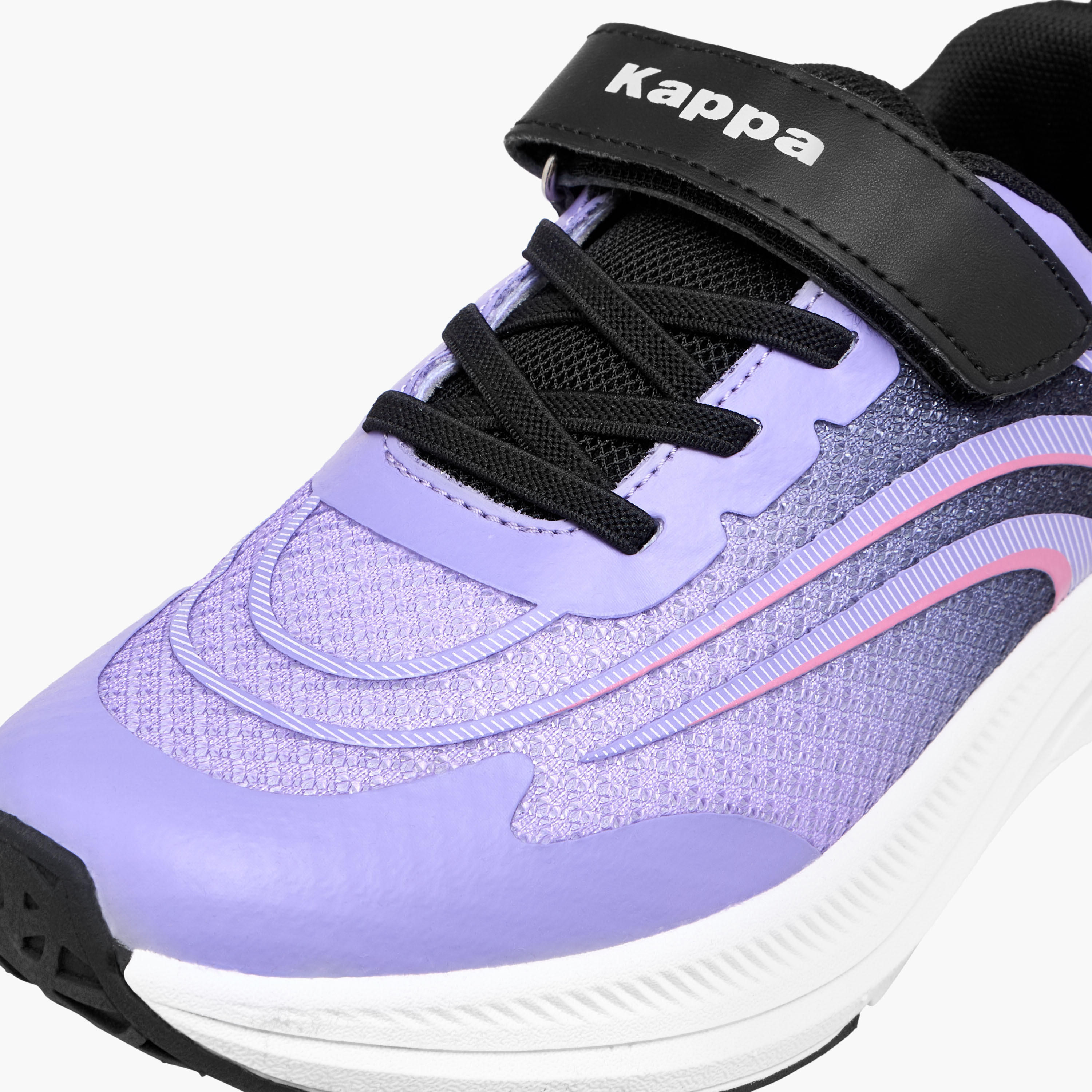 Kappa Girls' Textured Sports Shoes with Hook and Loop Closure-girls-shoes-sports-image-4