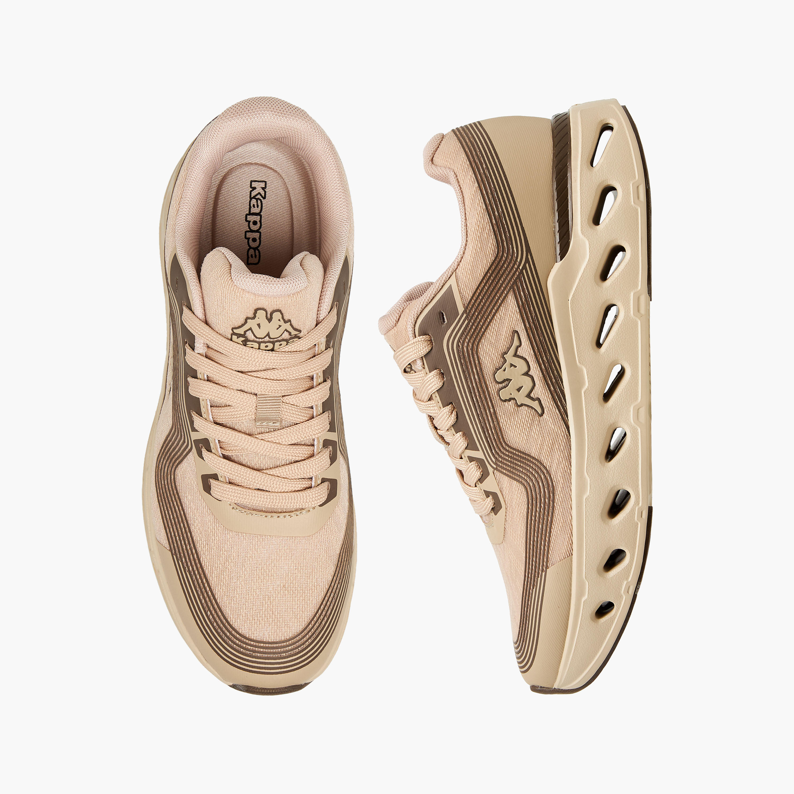 Kappa Women's Striped Lace-Up Sports Shoes-women-shoes-sports-image-1