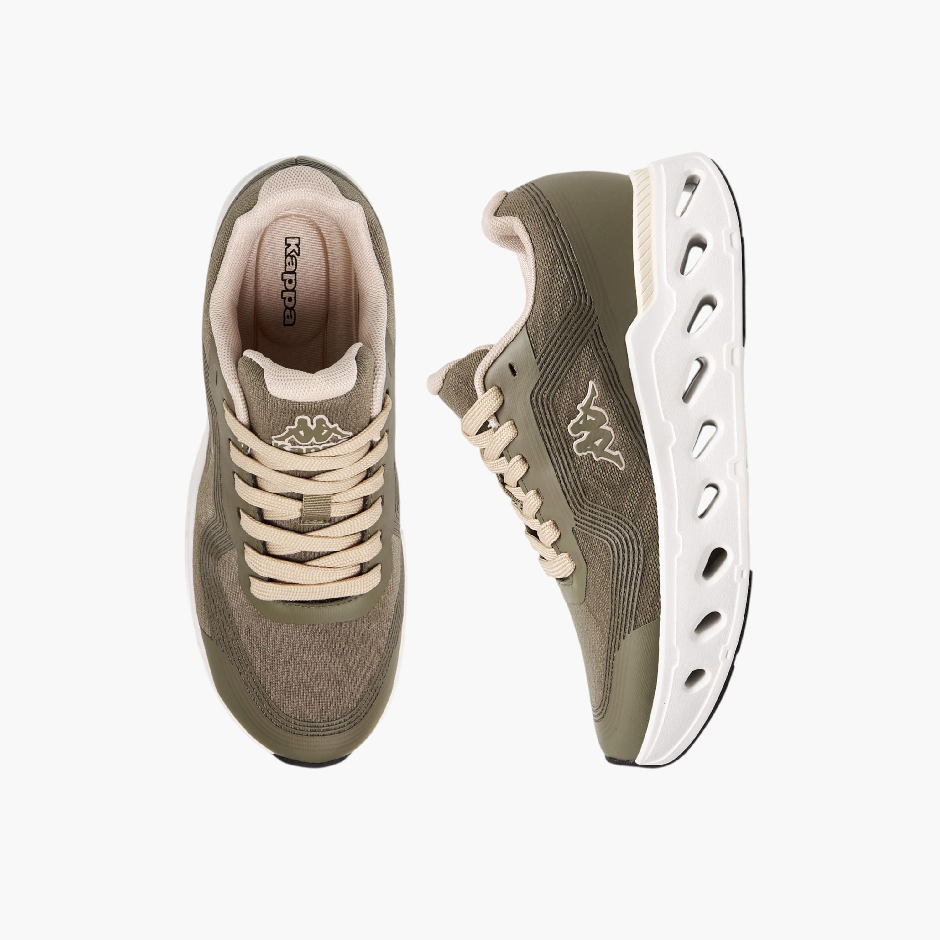 Kappa Women's Striped Lace-Up Sports Shoes-women-shoes-sports-image-1