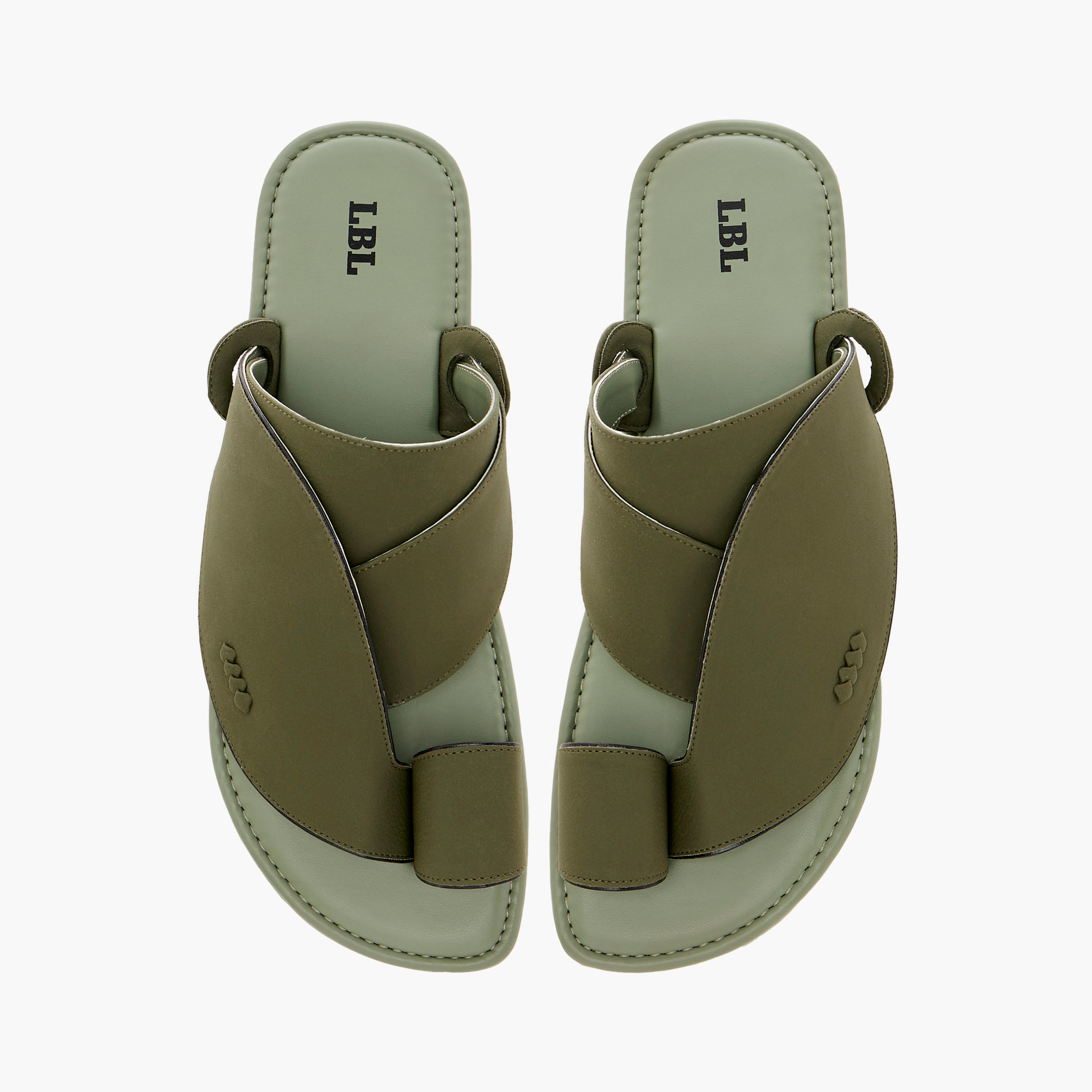 LBL by Shoexpress Textured Slip-On Arabic Sandals with Toe Loop-men-shoes-sandals-image-1
