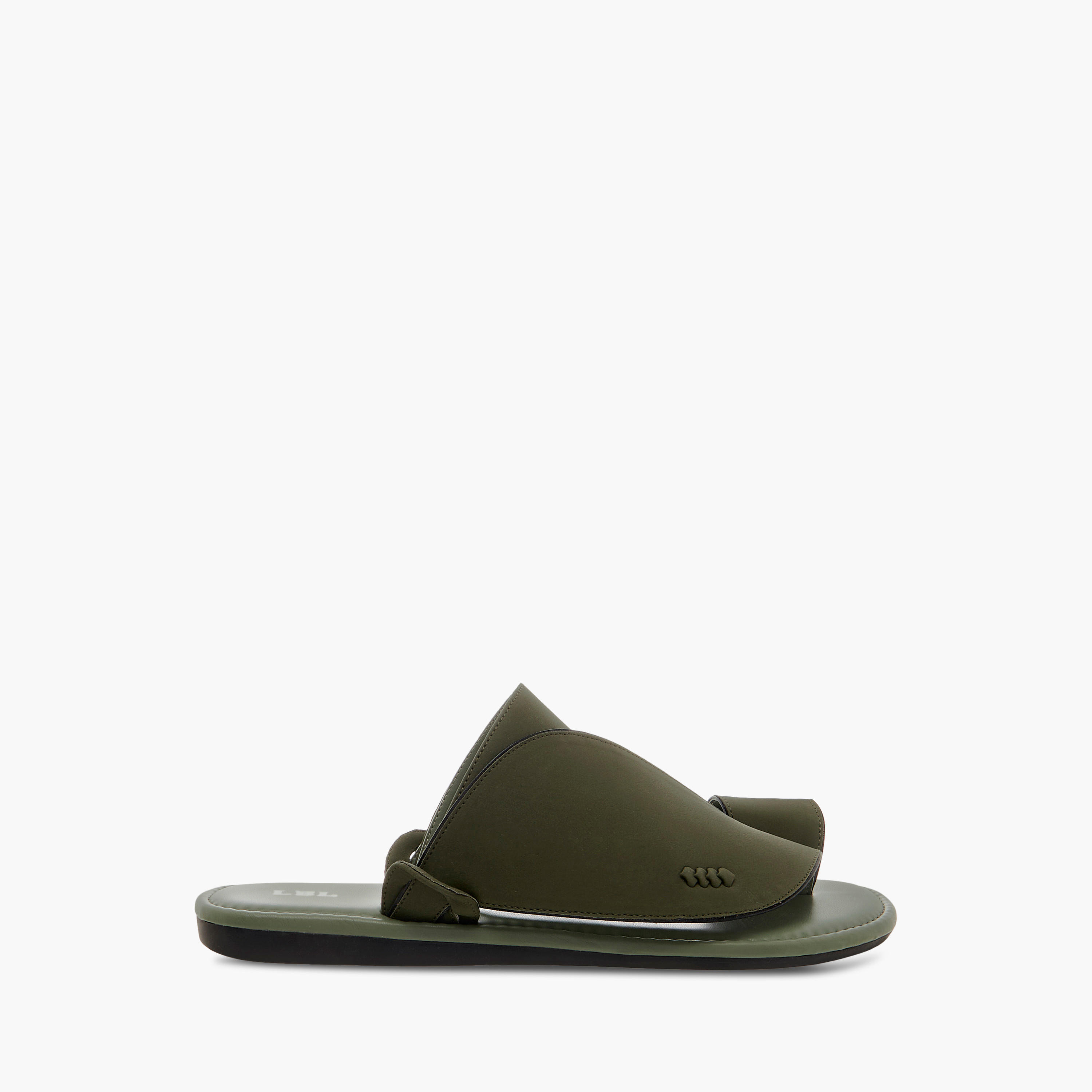 LBL by Shoexpress Textured Slip-On Arabic Sandals with Toe Loop-men-shoes-sandals-image-2