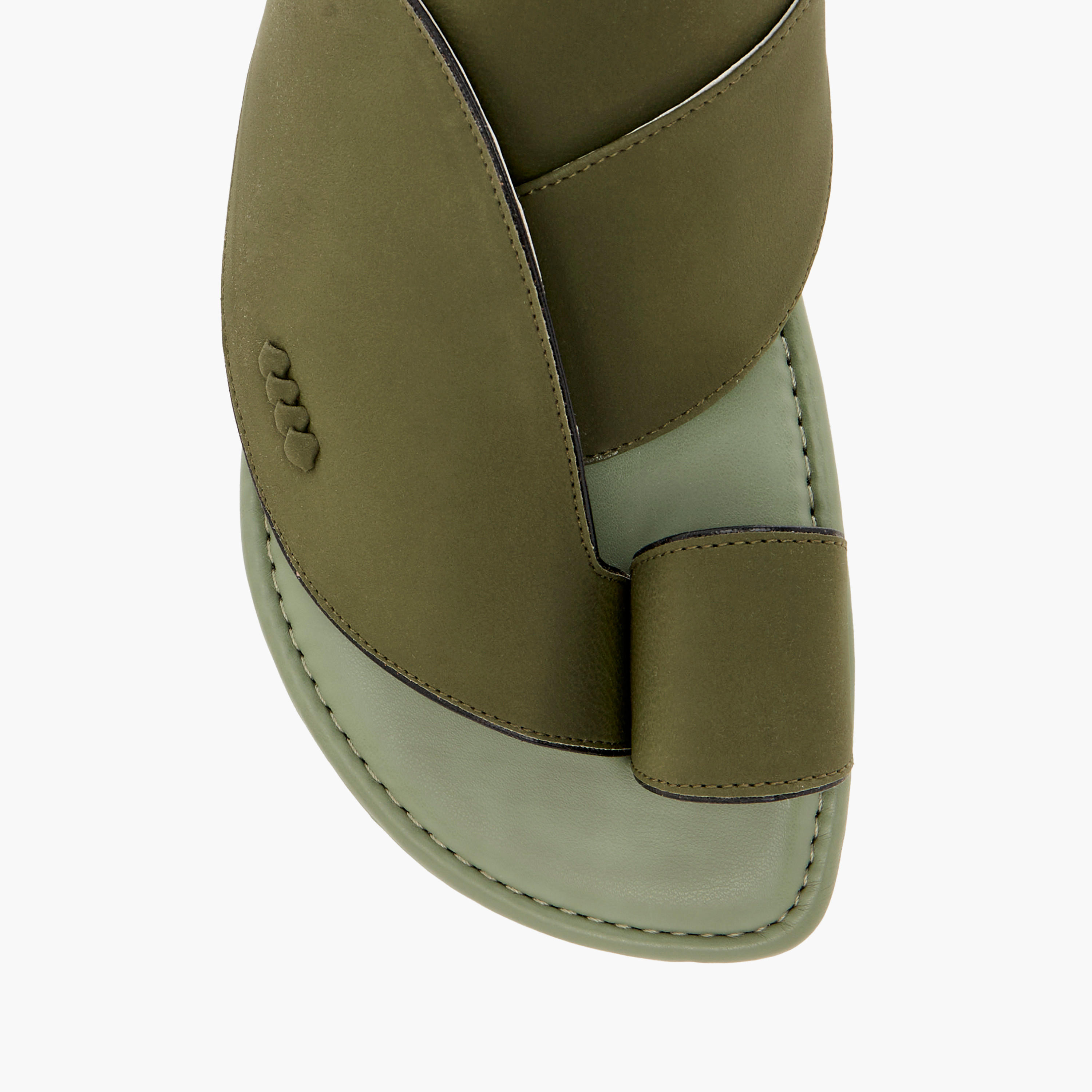 LBL by Shoexpress Textured Slip-On Arabic Sandals with Toe Loop-men-shoes-sandals-image-3