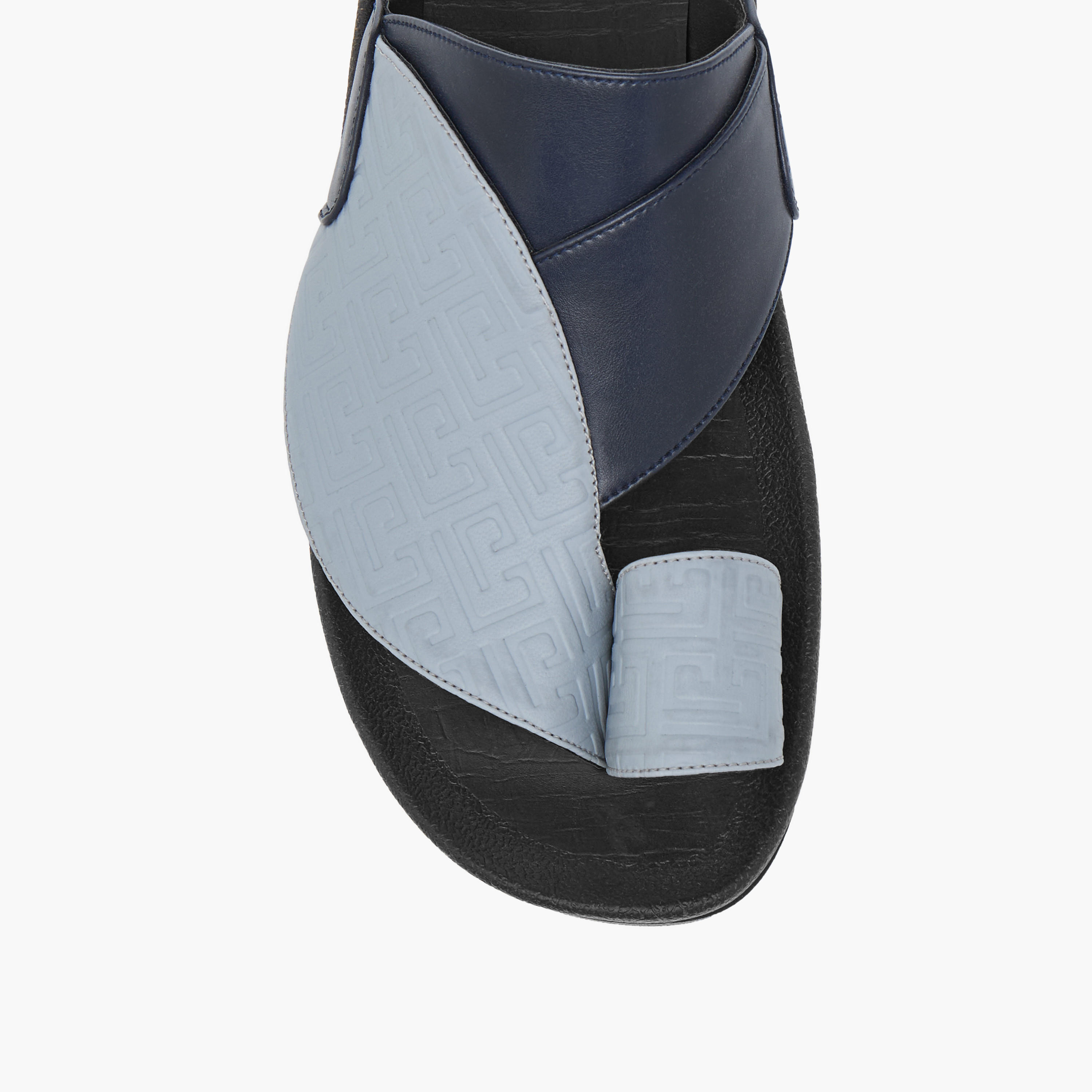 صندل عربي سهل الارتداء بارز الملمس بحلقة إصبع من إل بي إل من شو إكسبرس-men-shoes-sandals-image-3