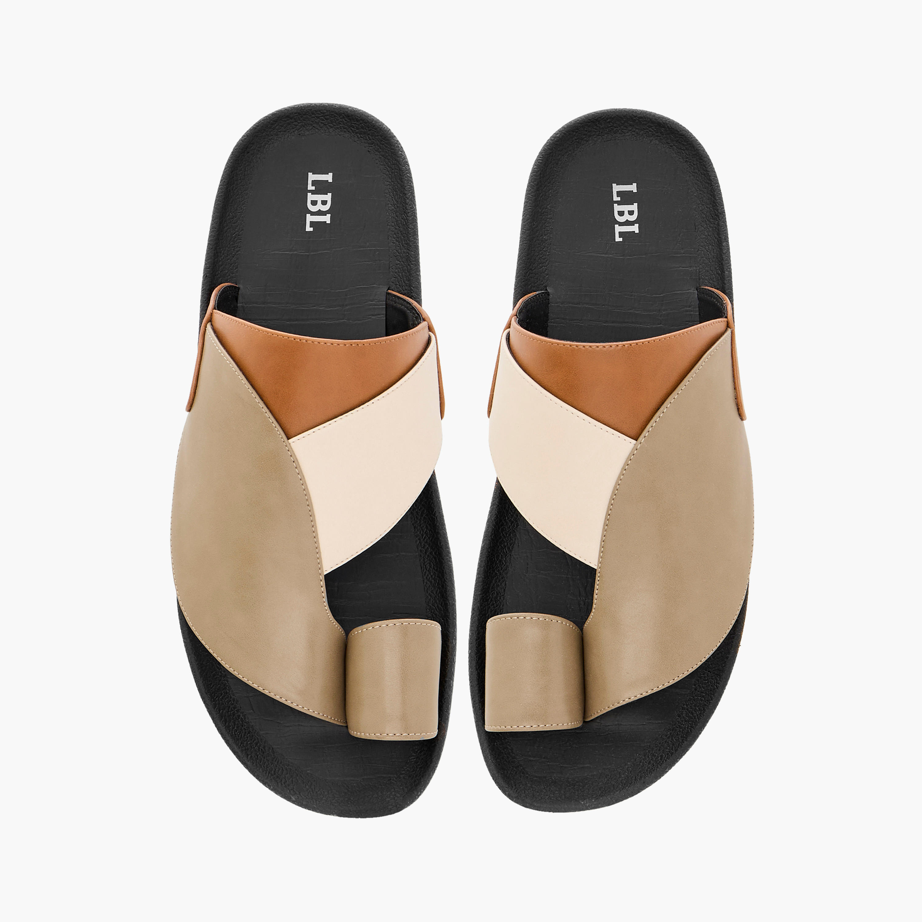 LBL by Shoexpress Panelled Slip-On Arabic Sandals-men-shoes-sandals-image-1