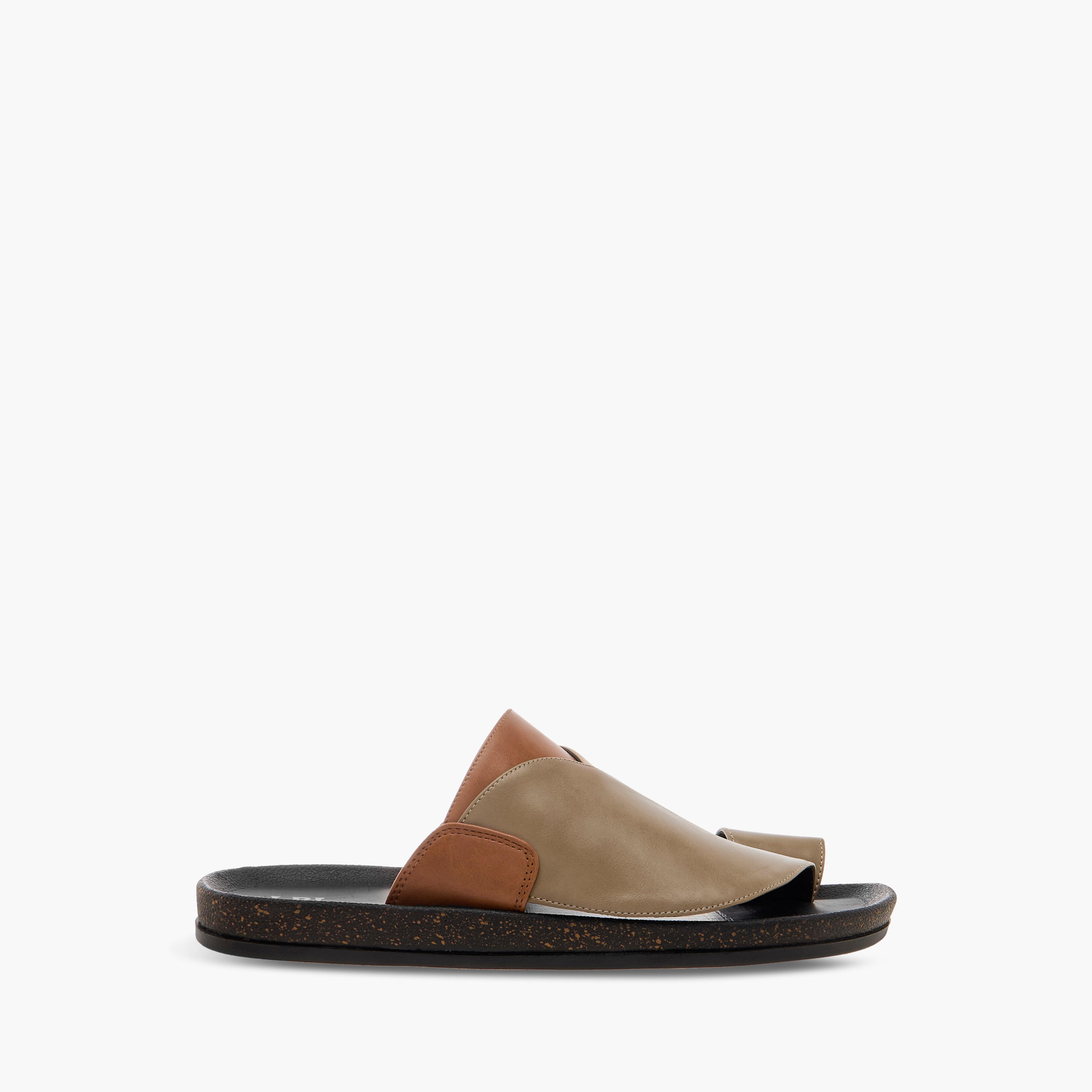 LBL by Shoexpress Panelled Slip-On Arabic Sandals-men-shoes-sandals-image-2