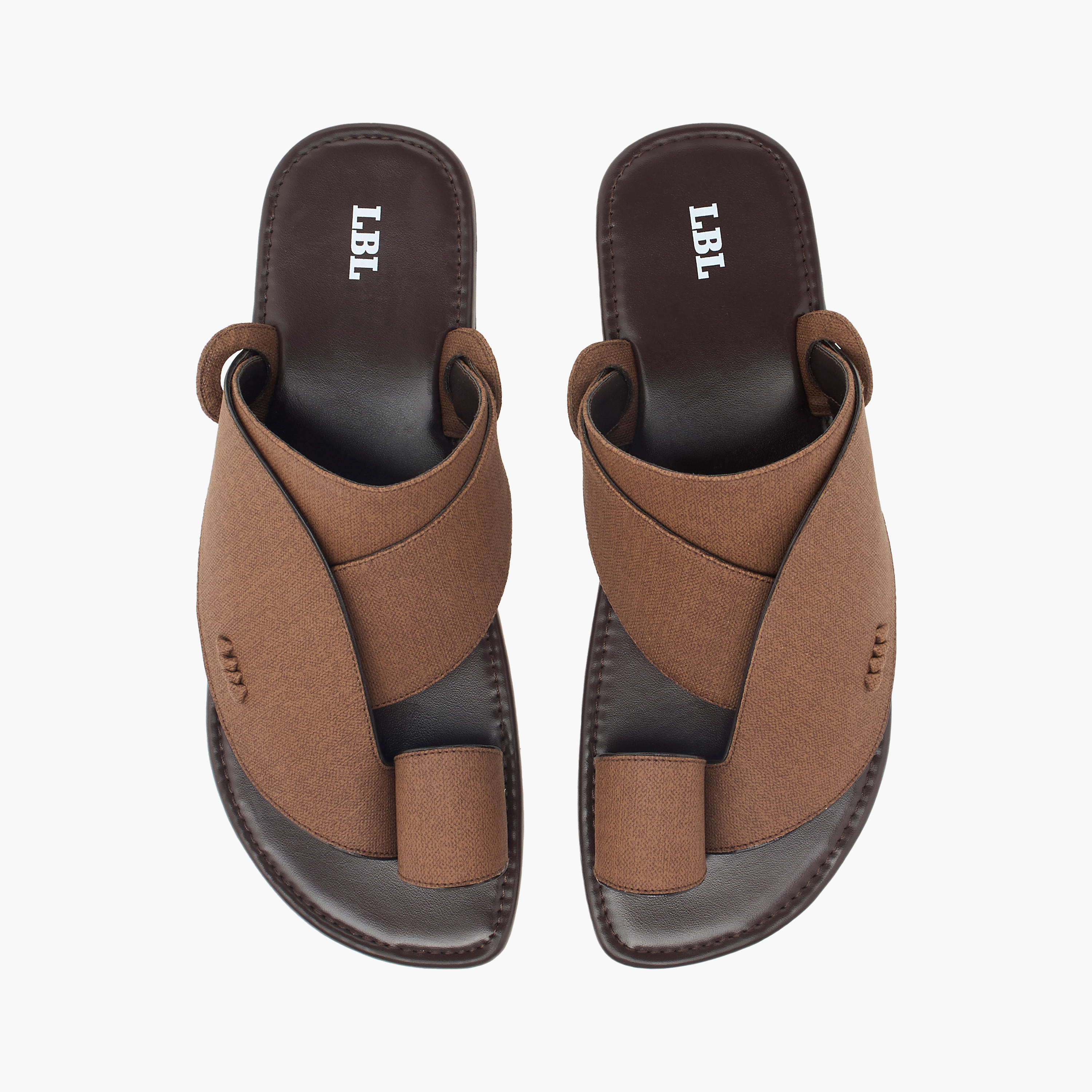 صندل عربي سهل الارتداء بارز الملمس بحلقة إصبع من إل بي إل من شو إكسبريس-men-shoes-sandals-image-1