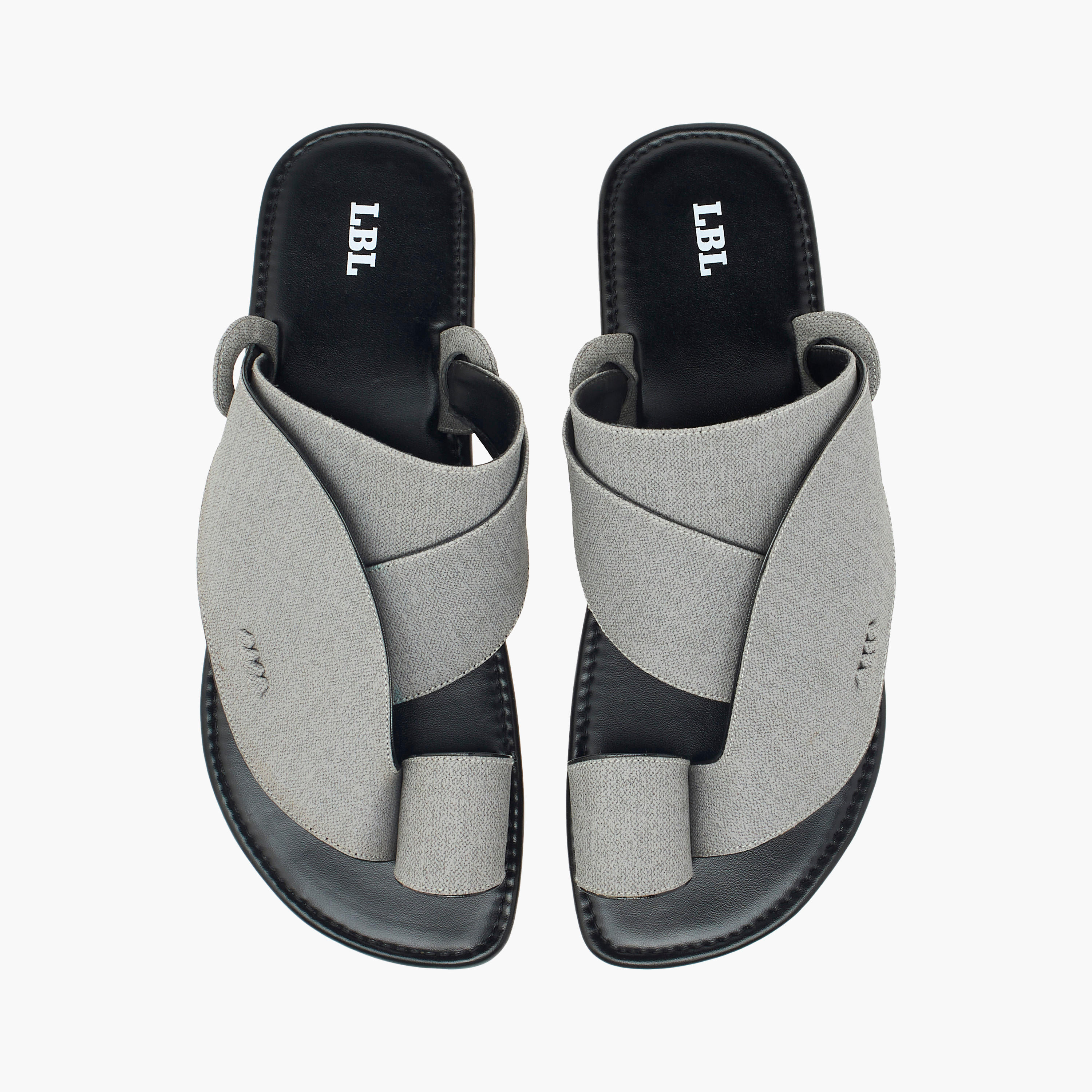 صندل عربي سهل الارتداء بارز الملمس بحلقة إصبع من إل بي إل من شو إكسبريس-men-shoes-sandals-image-1
