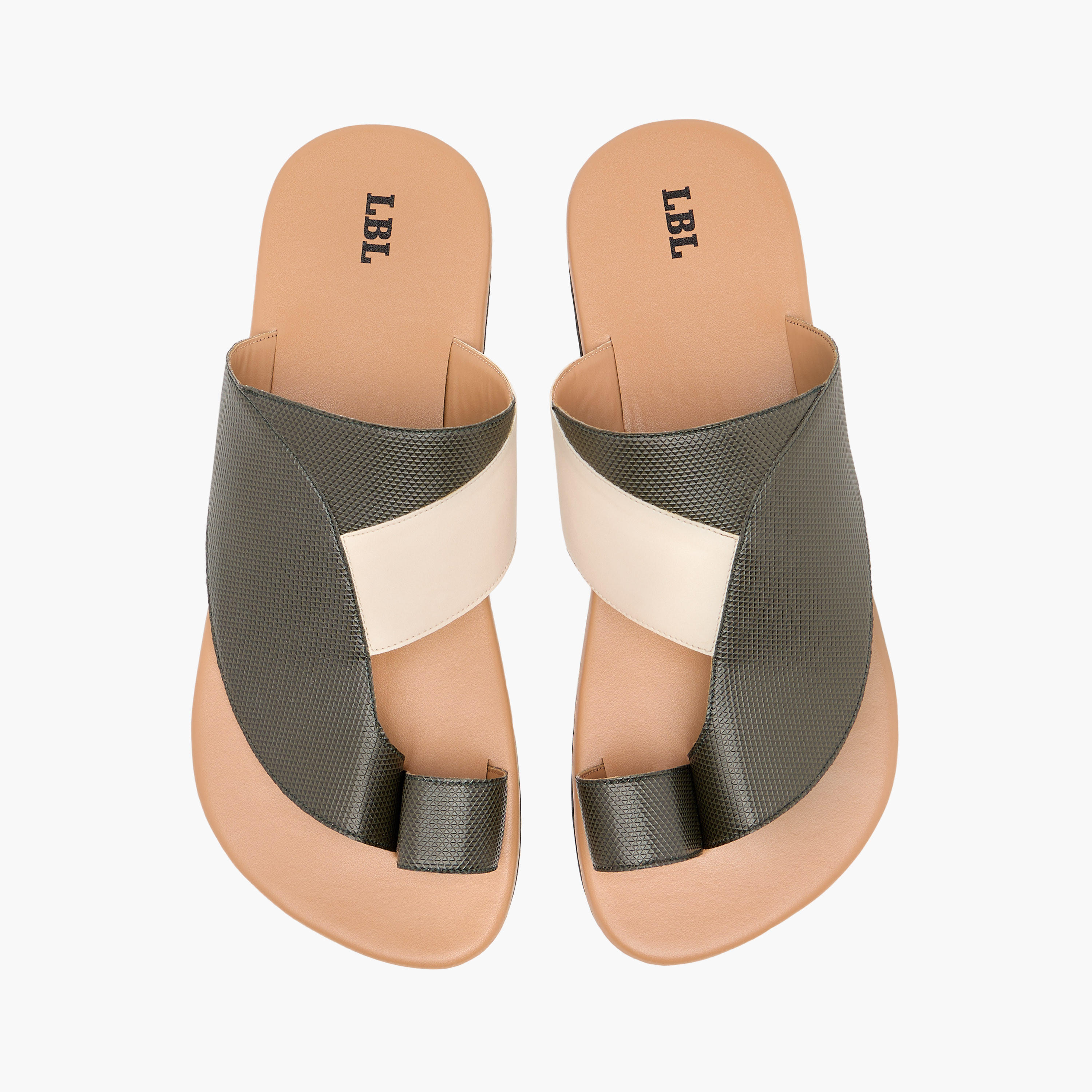 صندل عربي سهل الارتداء بتصميم ألواح وحلقة إصبع من إل بي إل من شو إكسبريس-men-shoes-sandals-image-1