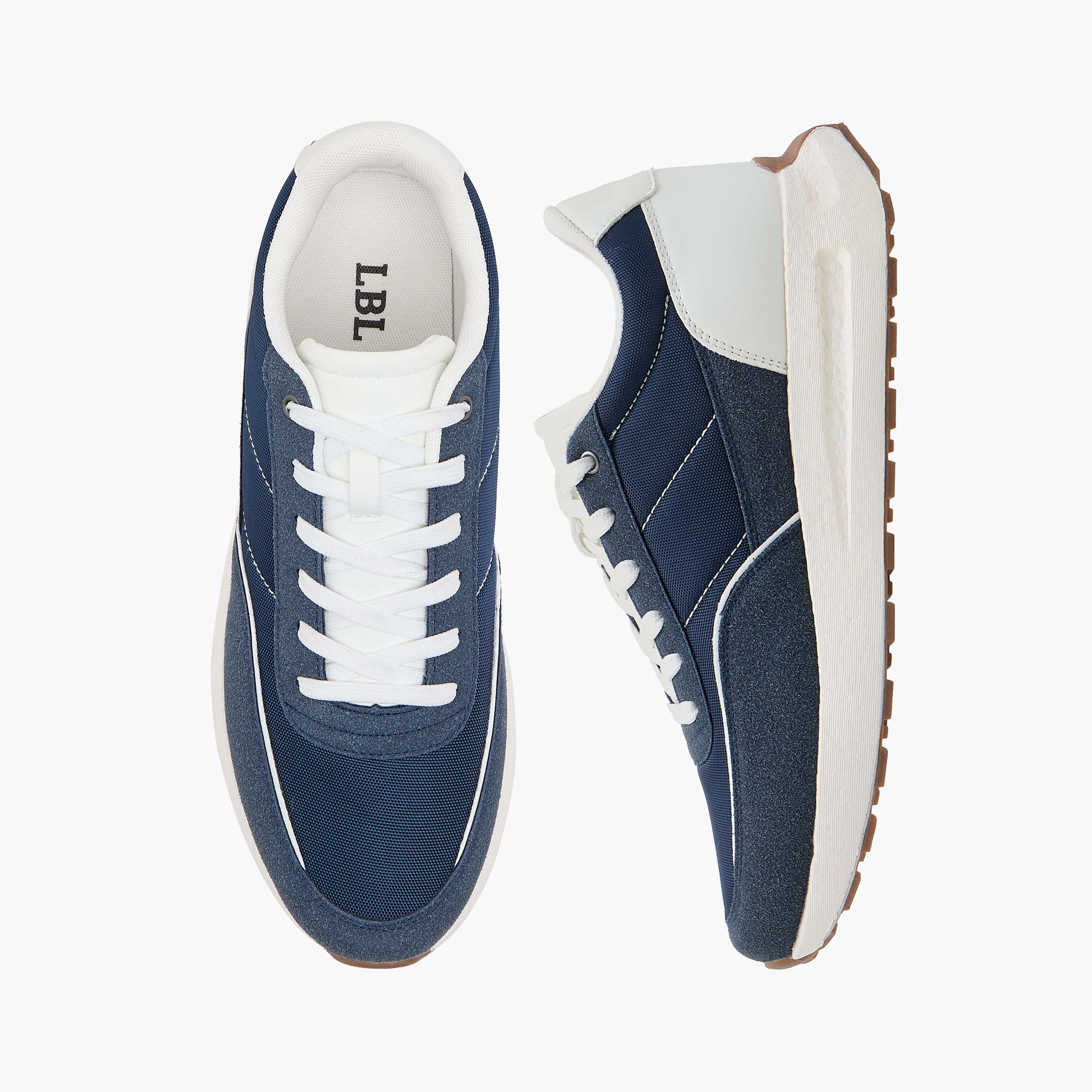 LBL by Shoexpress Panelled Sneakers with Lace-Up Closure-men-shoes-sneakers-image-1