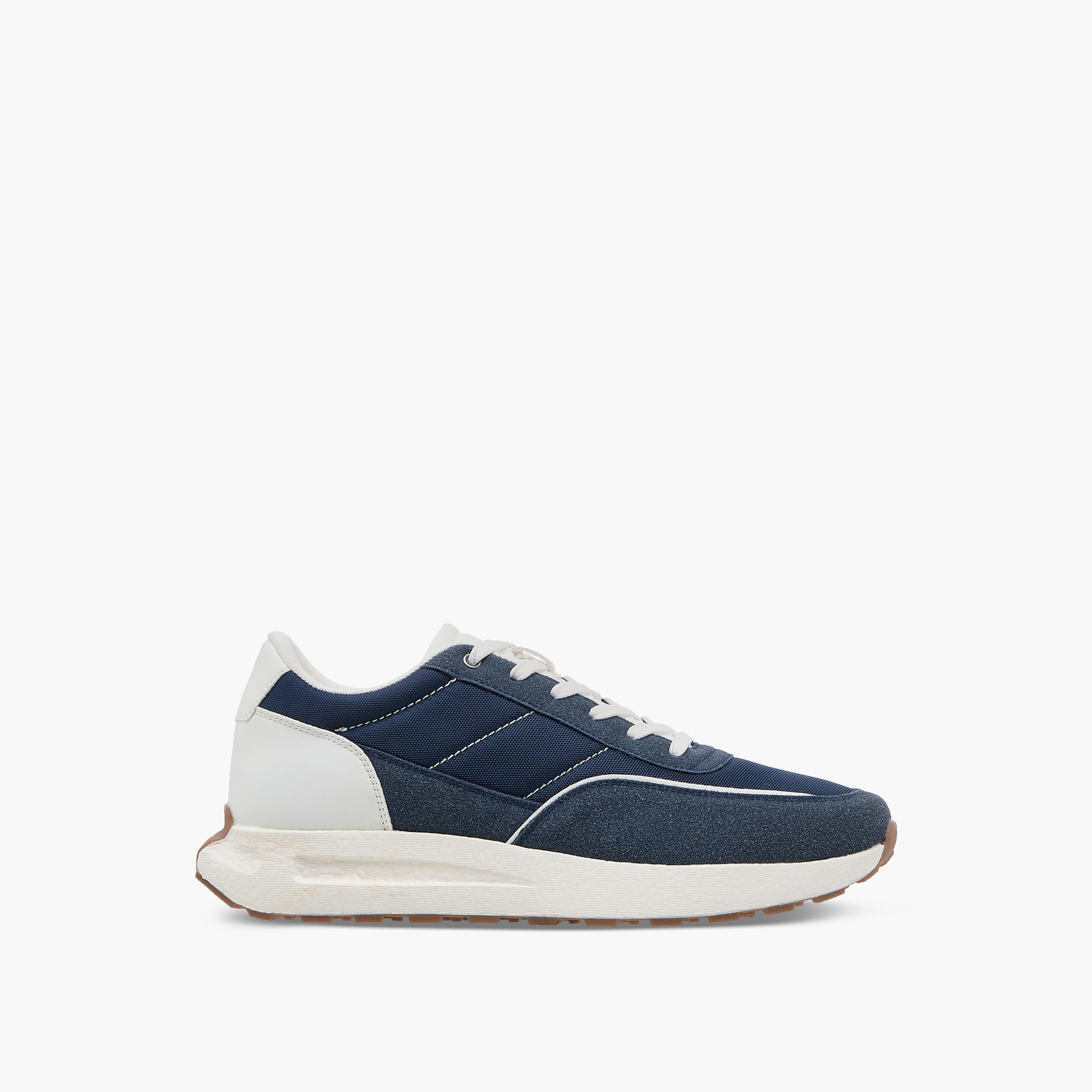 LBL by Shoexpress Panelled Sneakers with Lace-Up Closure-men-shoes-sneakers-image-3