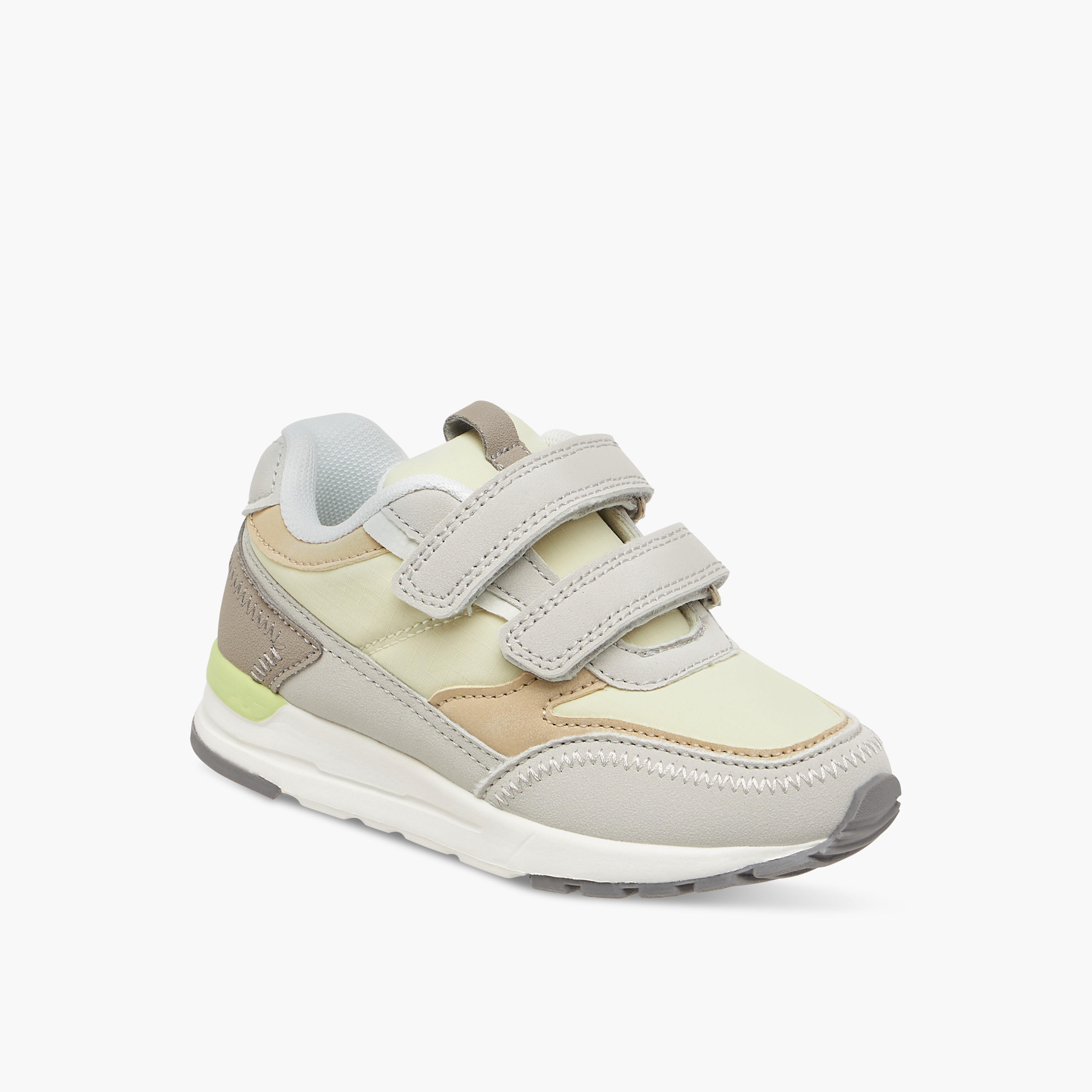 Juniors Colourblock Sneakers with Hook and Loop Closure-boys-shoes-sneakers-image-2