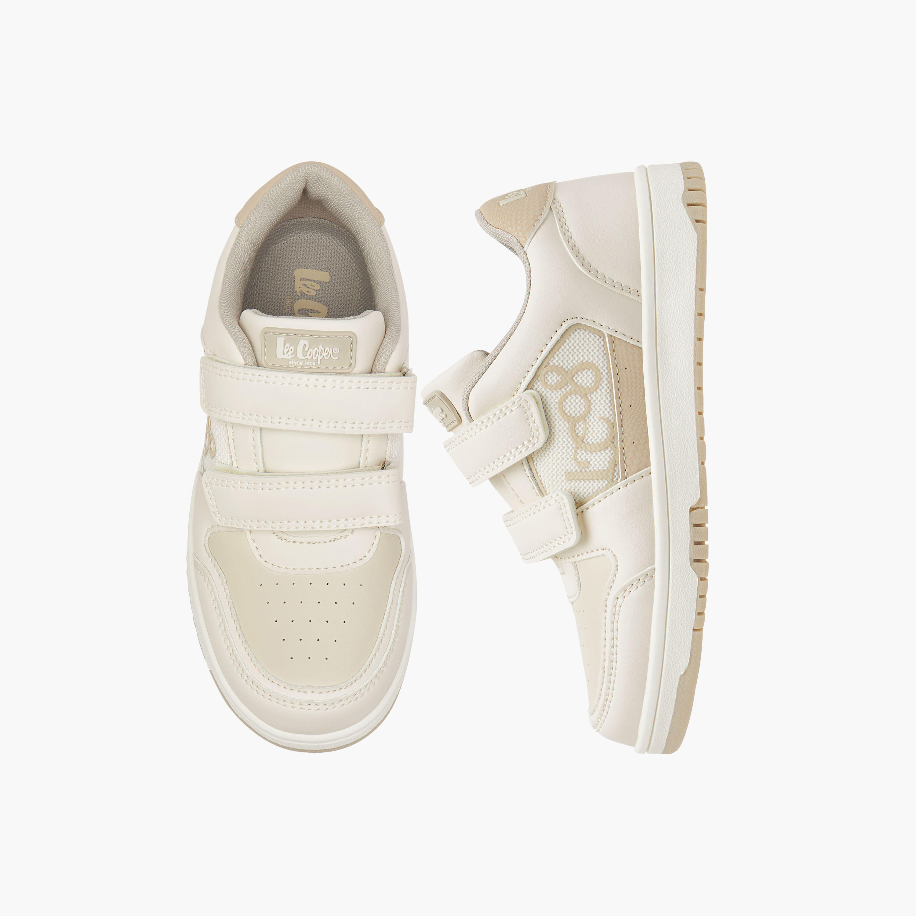 Lee Cooper Kids' Logo Applique Sneakers with Hook and Loop Closure-boys-shoes-sneakers-image-1