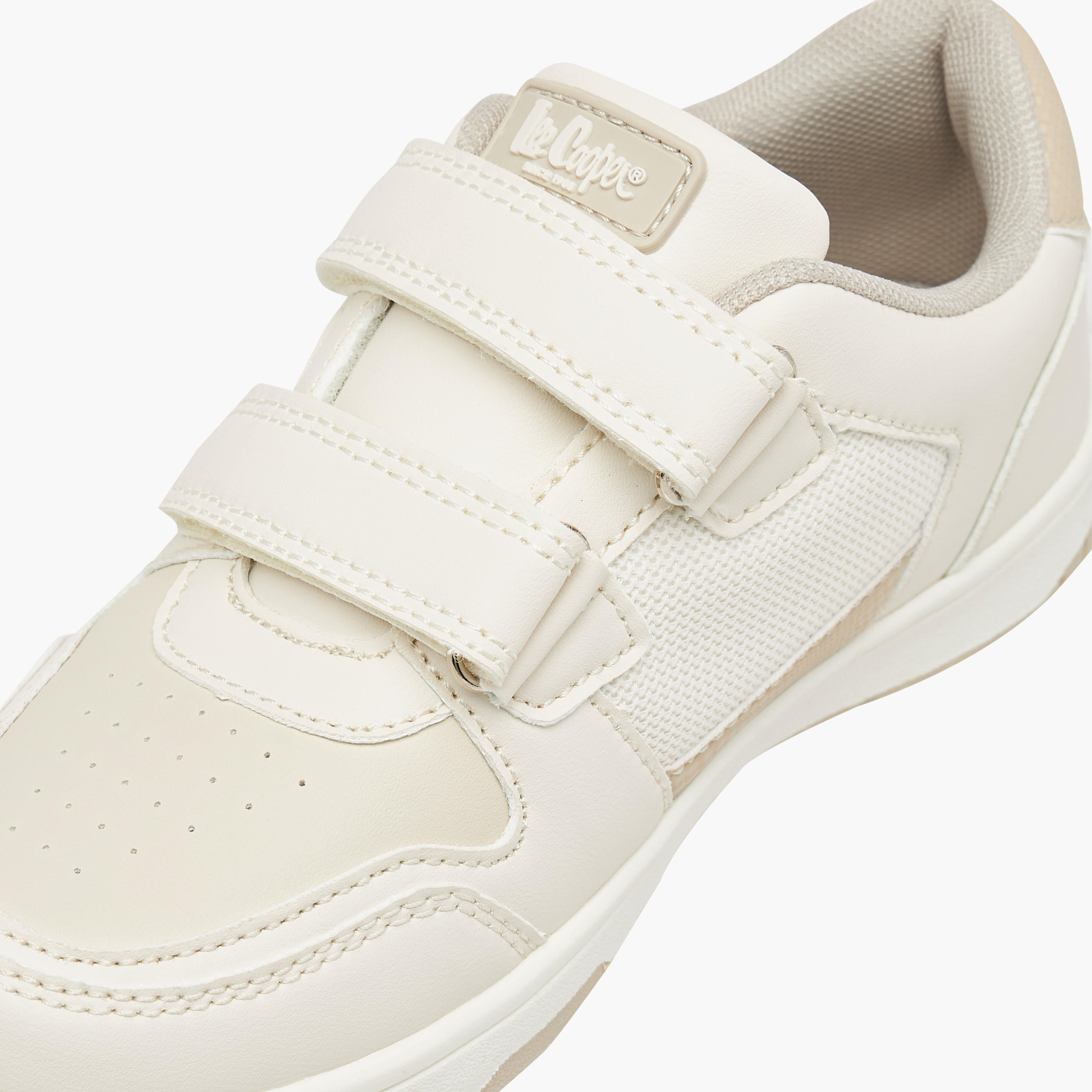 Lee Cooper Kids' Logo Applique Sneakers with Hook and Loop Closure-boys-shoes-sneakers-image-4