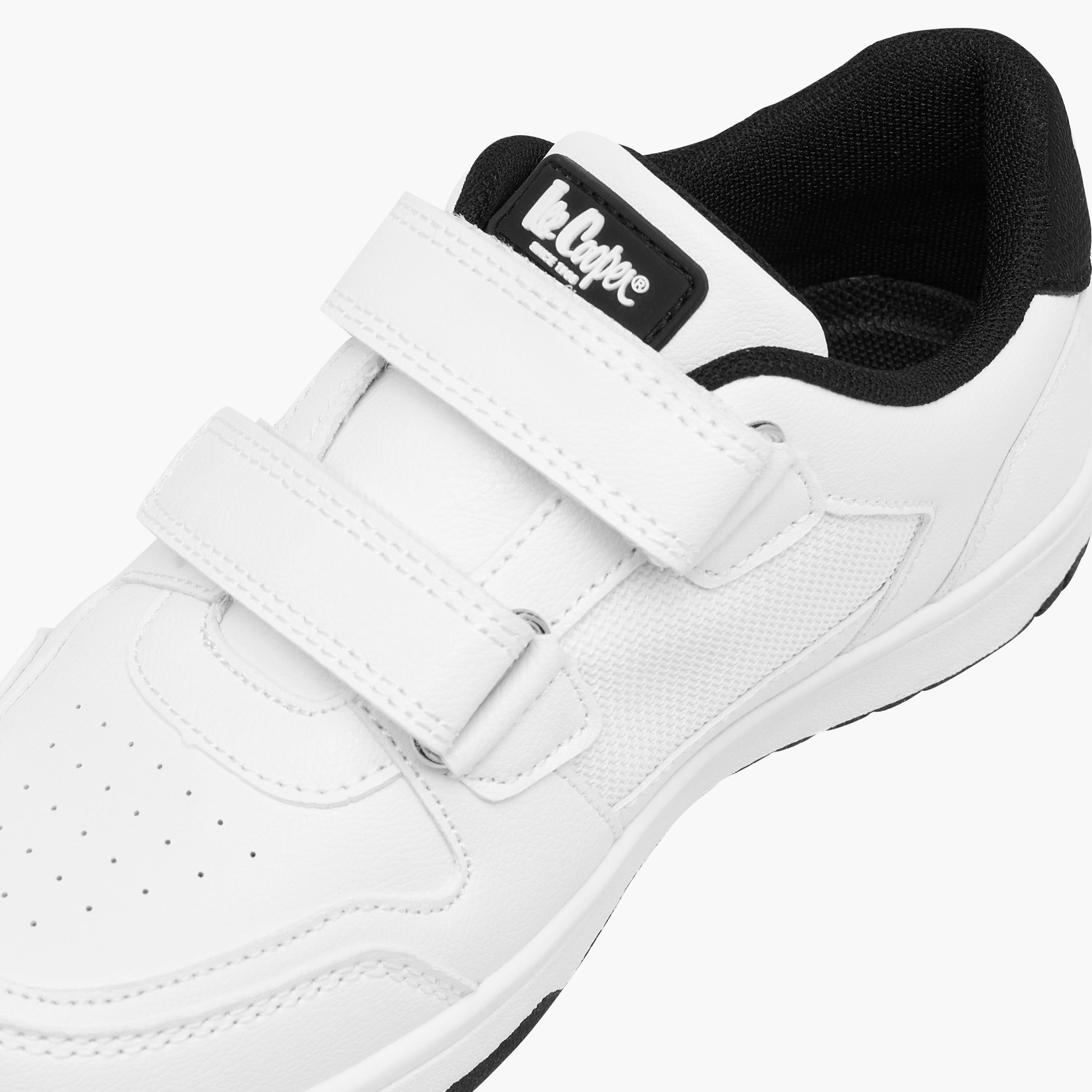 Lee Cooper Kids' Logo Applique Sneakers with Hook and Loop Closure-boys-shoes-sneakers-image-4