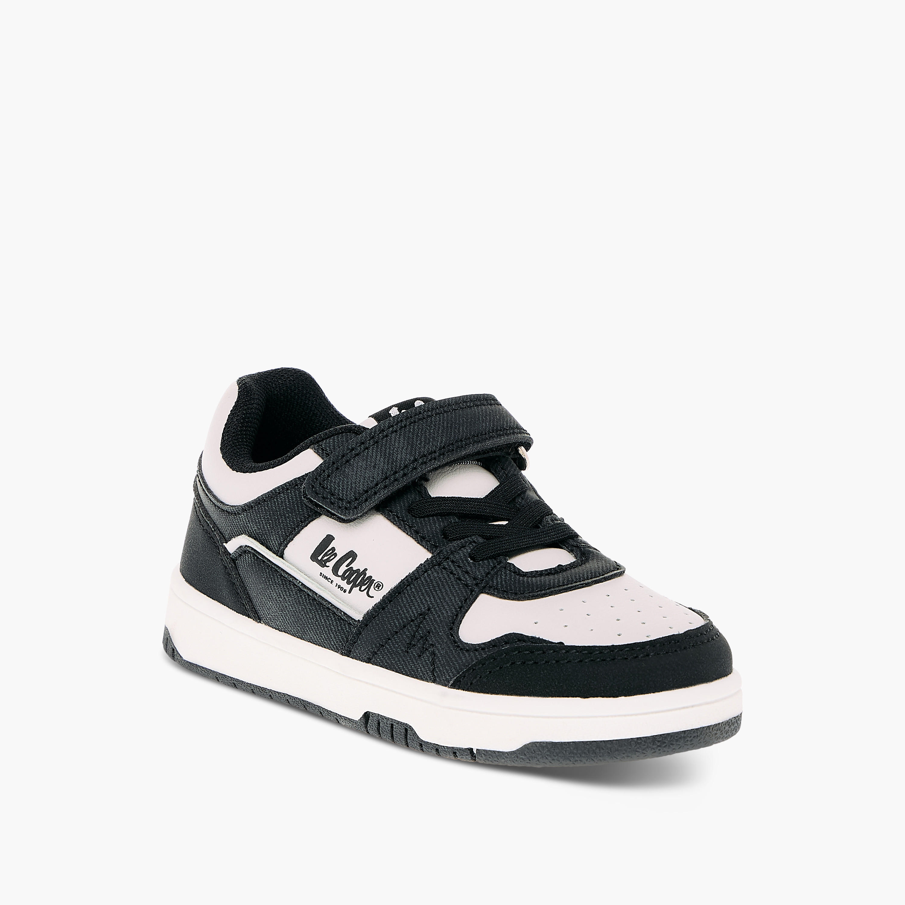 Lee Cooper Kids' Panelled Sneakers with Hook and Loop Closure-boys-shoes-sneakers-image-2