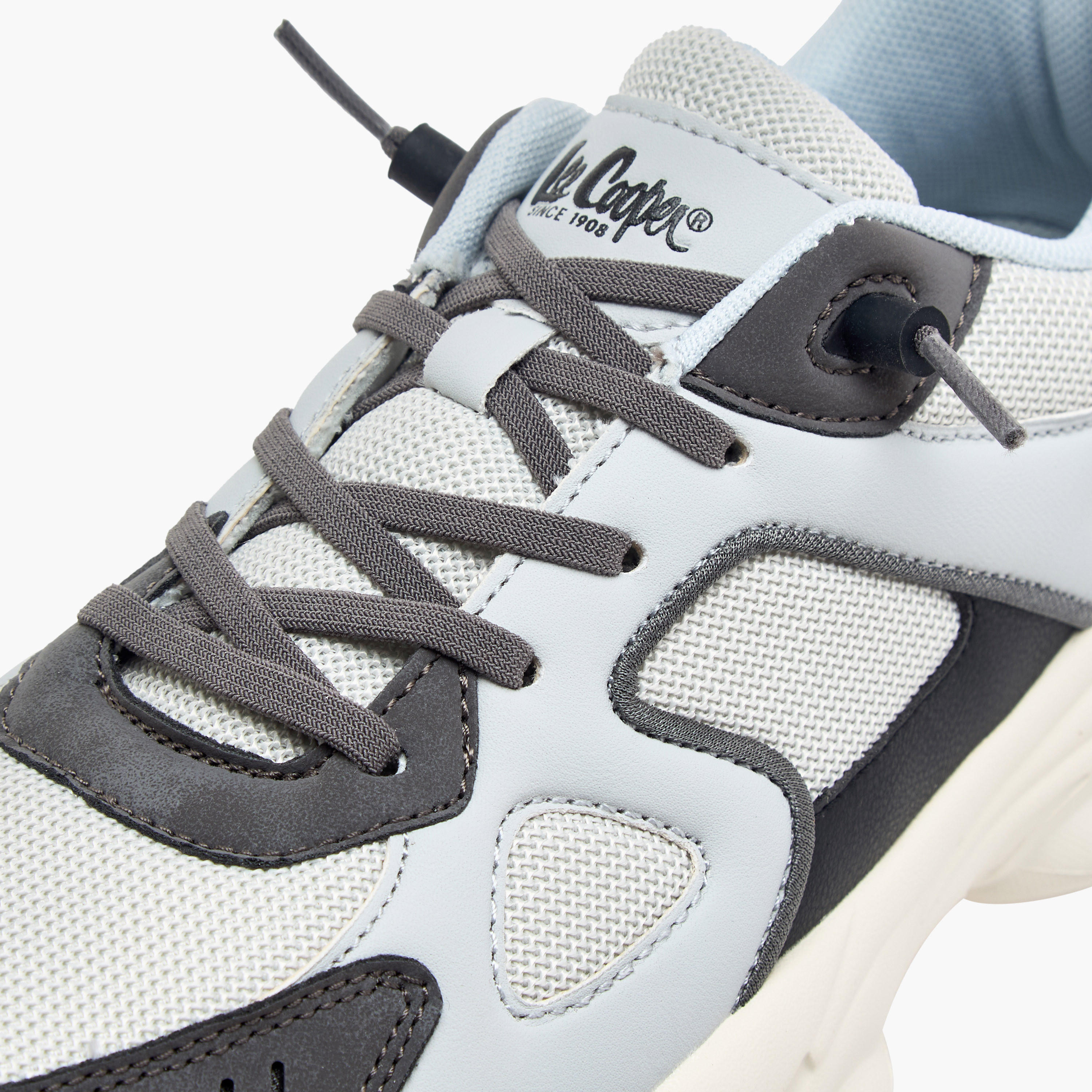 Lee Cooper Boy's Panelled Sneakers with Lace-Up Closure-boys-shoes-sneakers-image-4