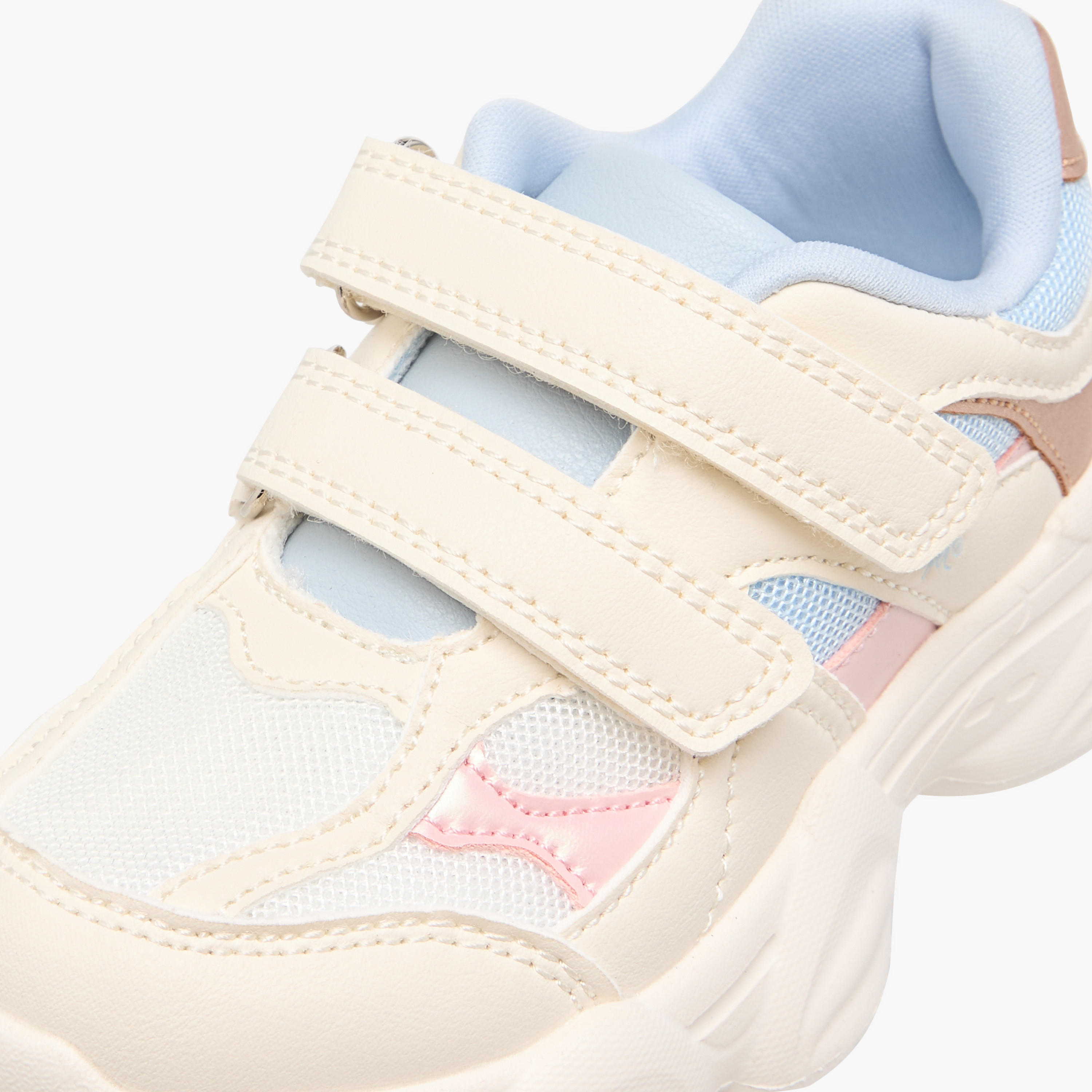 Lee Cooper Girls' Colourblock Sneakers with Hook and Loop Closure-girls-shoes-sneakers-image-4