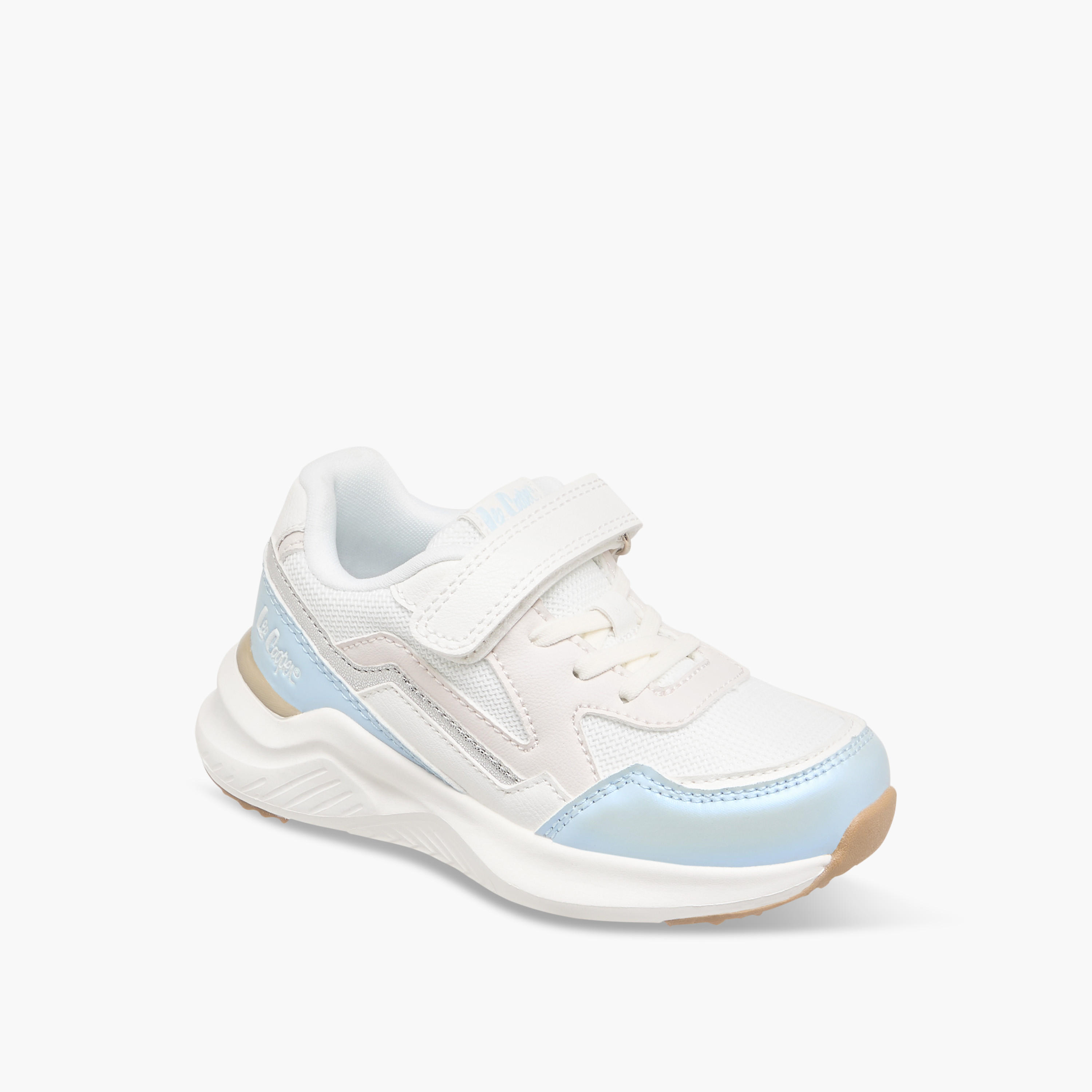 Lee Cooper Girls' Colourblock Sneakers with Hook and Loop Closure-girls-shoes-sneakers-image-2