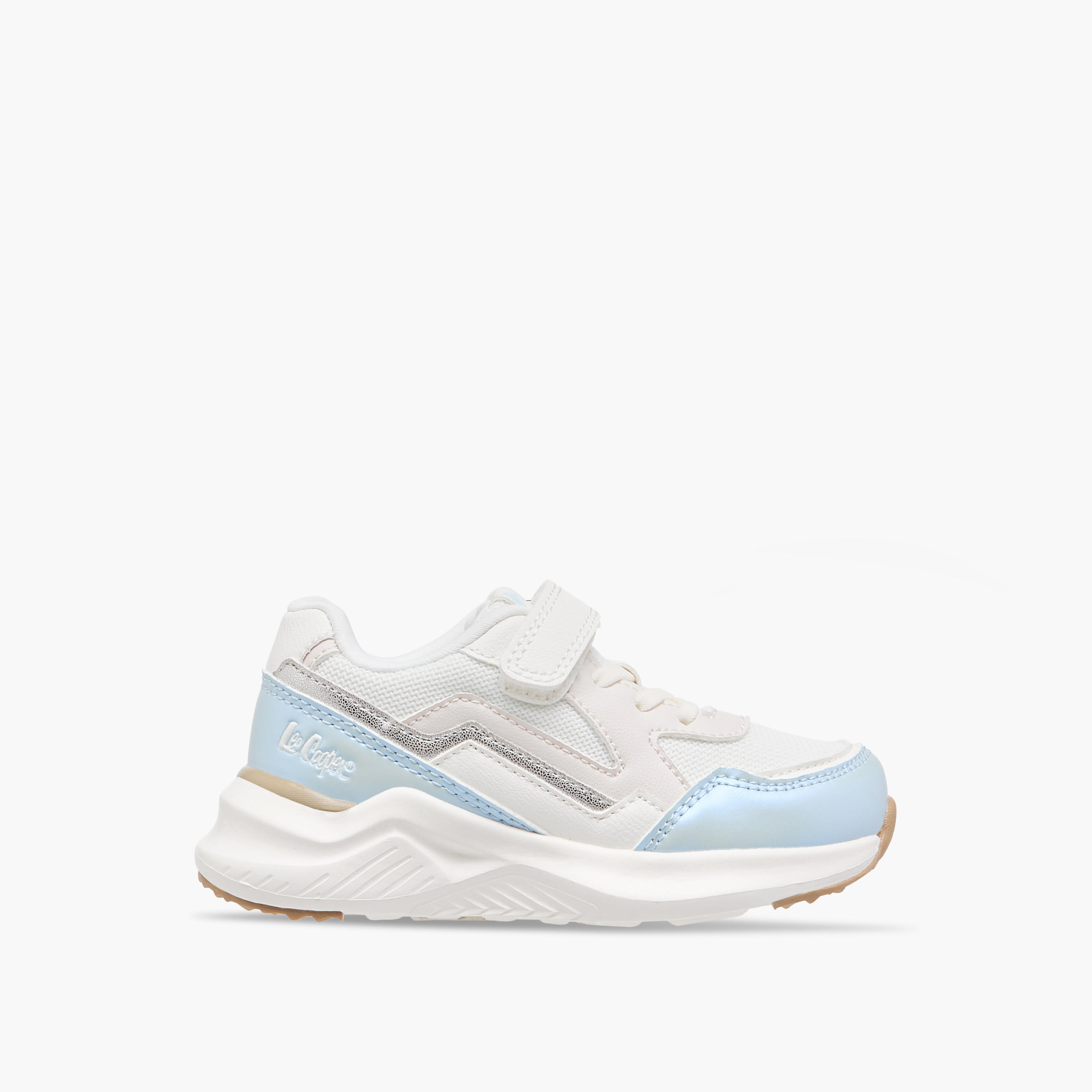 Lee Cooper Girls' Colourblock Sneakers with Hook and Loop Closure-girls-shoes-sneakers-image-3