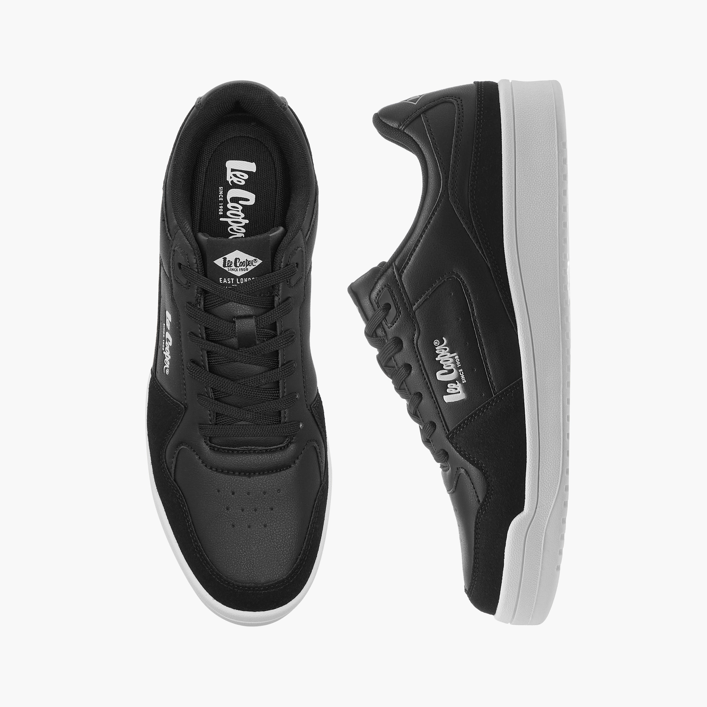 Lee Cooper Men's Panelled Lace-Up Sneakers-men-shoes-sneakers-image-1