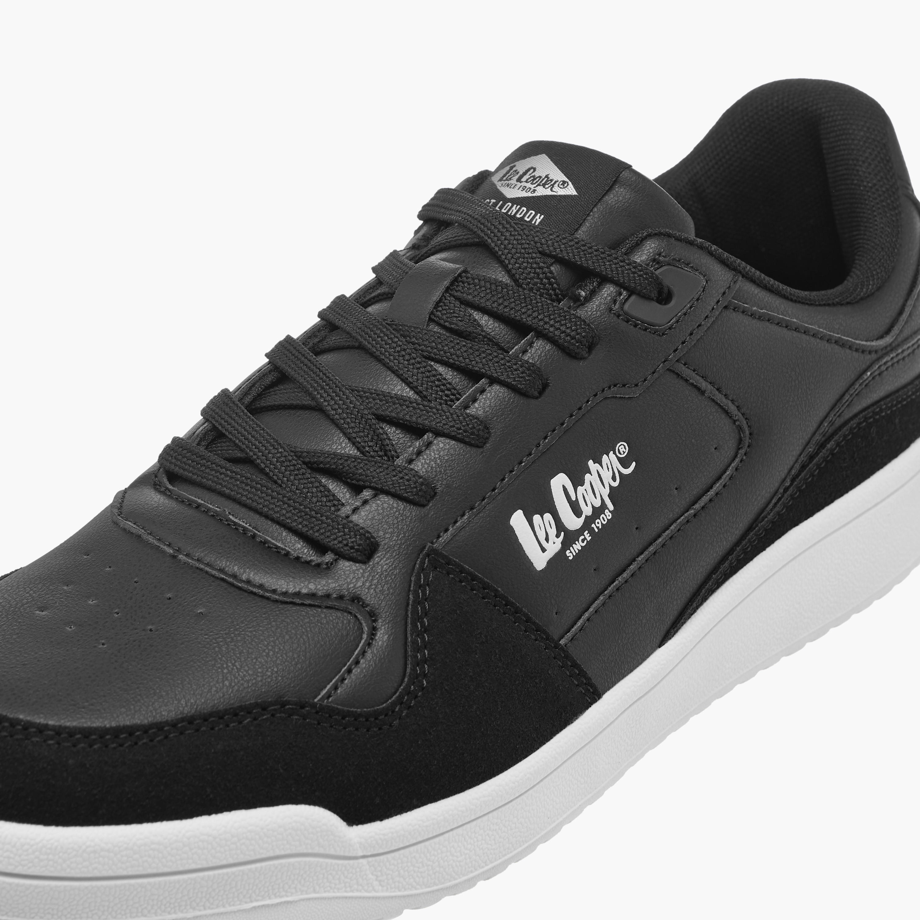 Lee Cooper Men's Panelled Lace-Up Sneakers-men-shoes-sneakers-image-4