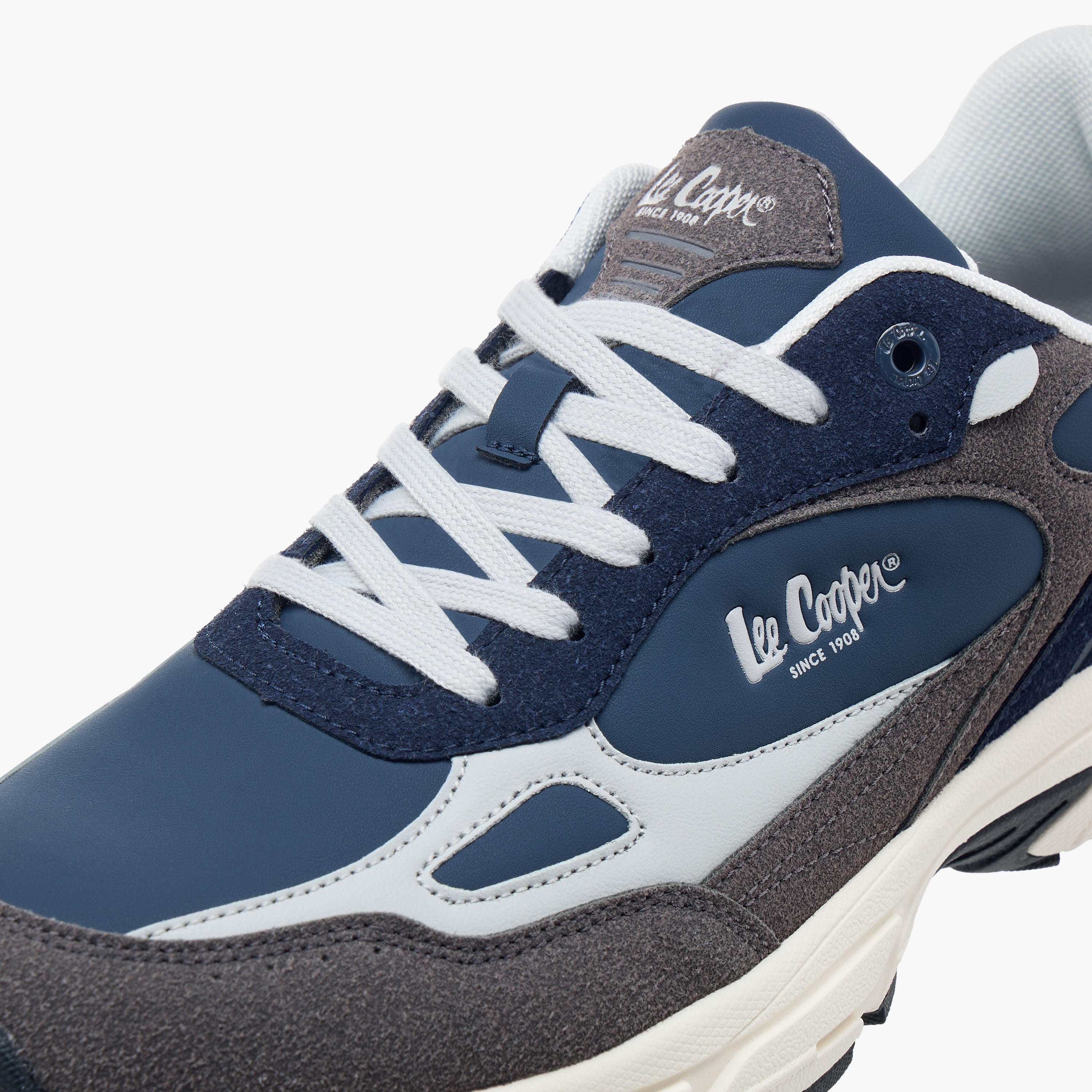 Lee Cooper Men's Panelled Lace-Up Sneakers-men-shoes-sneakers-image-4