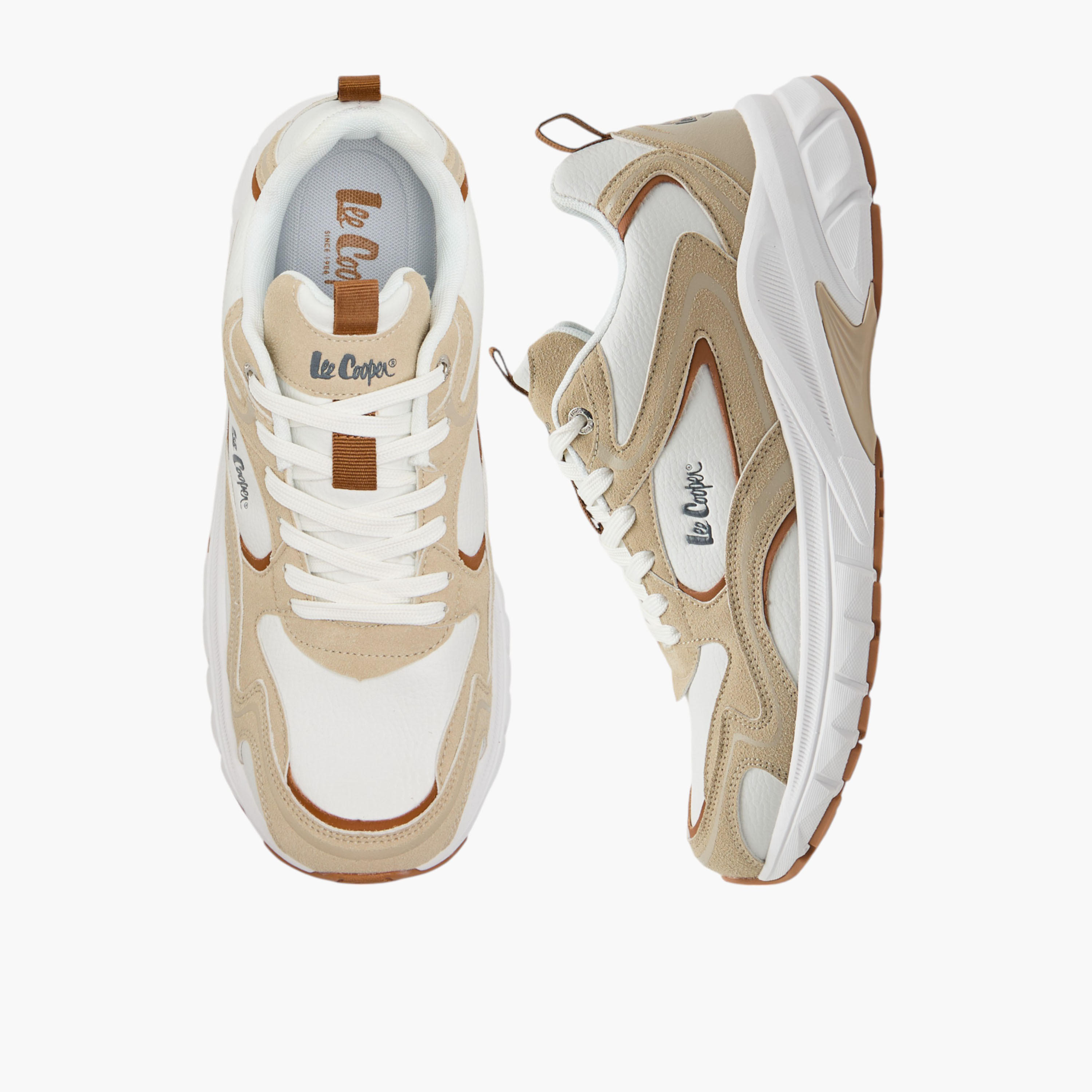 حذاء سنيكرز بألواح وطبعات شعار للرجال من لي كوبر-men-shoes-sneakers-image-1