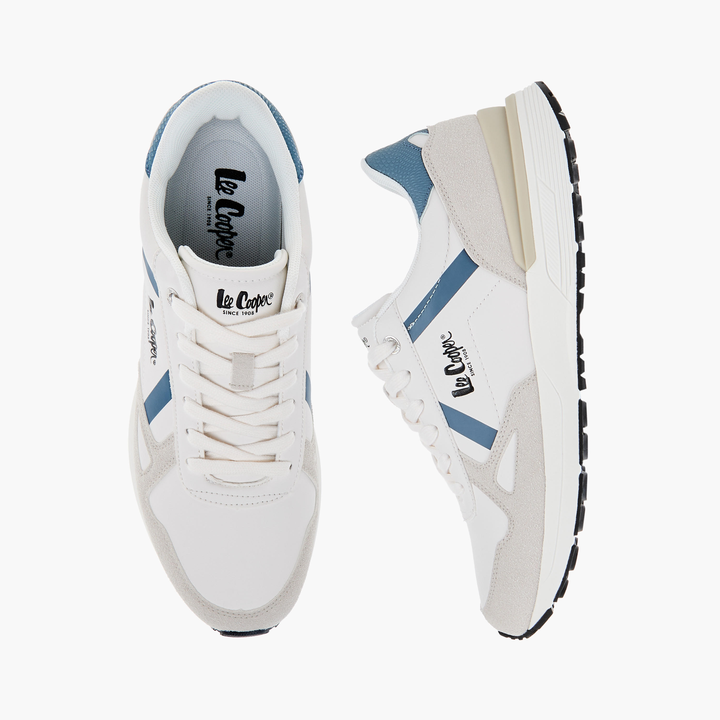 Lee Cooper Men's Logo Detail Sneakers with Lace-Up Closure-men-shoes-sneakers-image-1