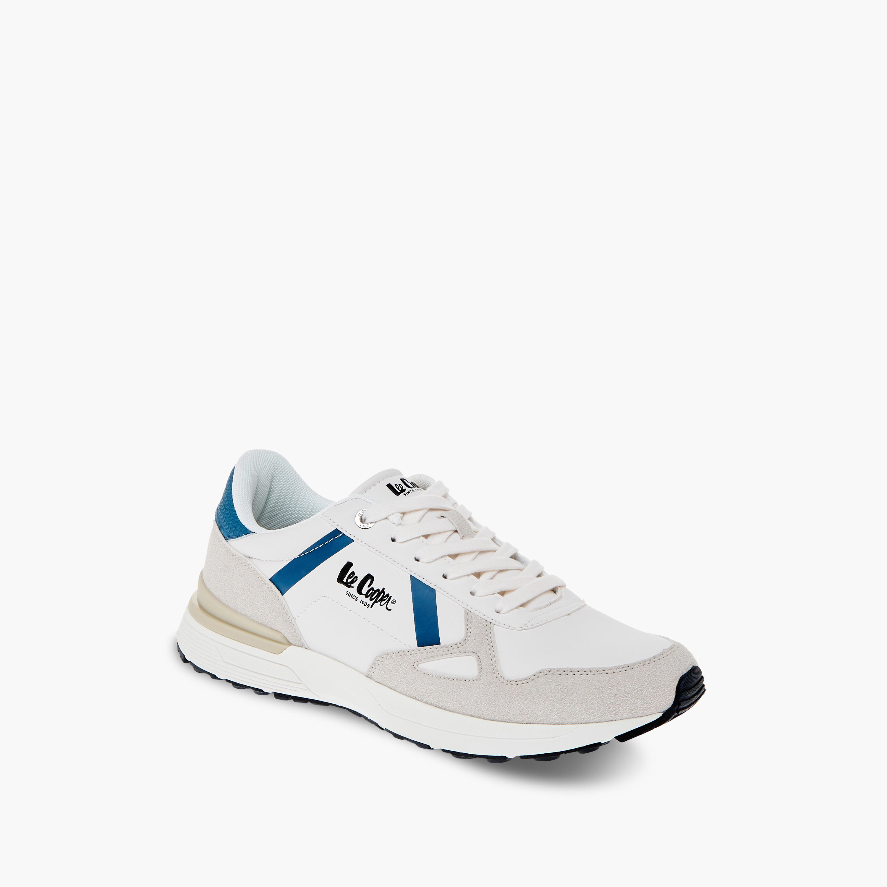 Lee Cooper Men's Logo Detail Sneakers with Lace-Up Closure-men-shoes-sneakers-image-2