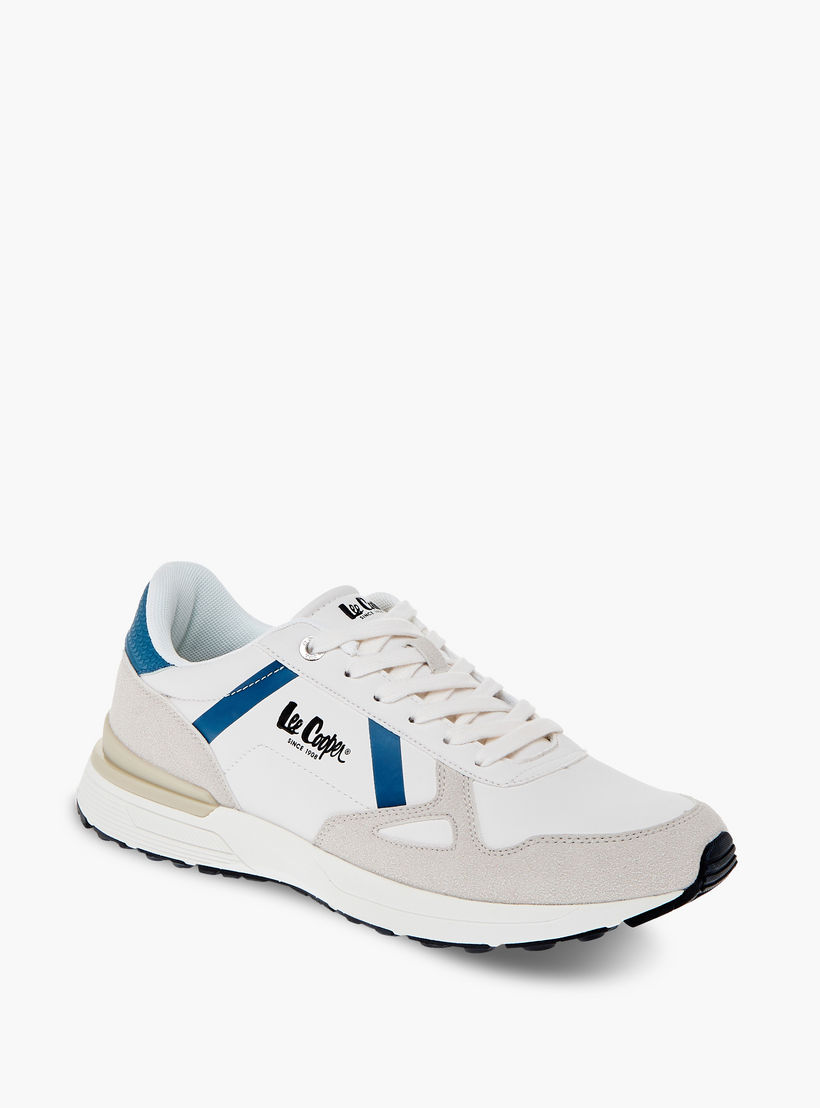 Lee Cooper Men's Logo Detail Sneakers with Lace-Up Closure-men-shoes-sneakers-image-2