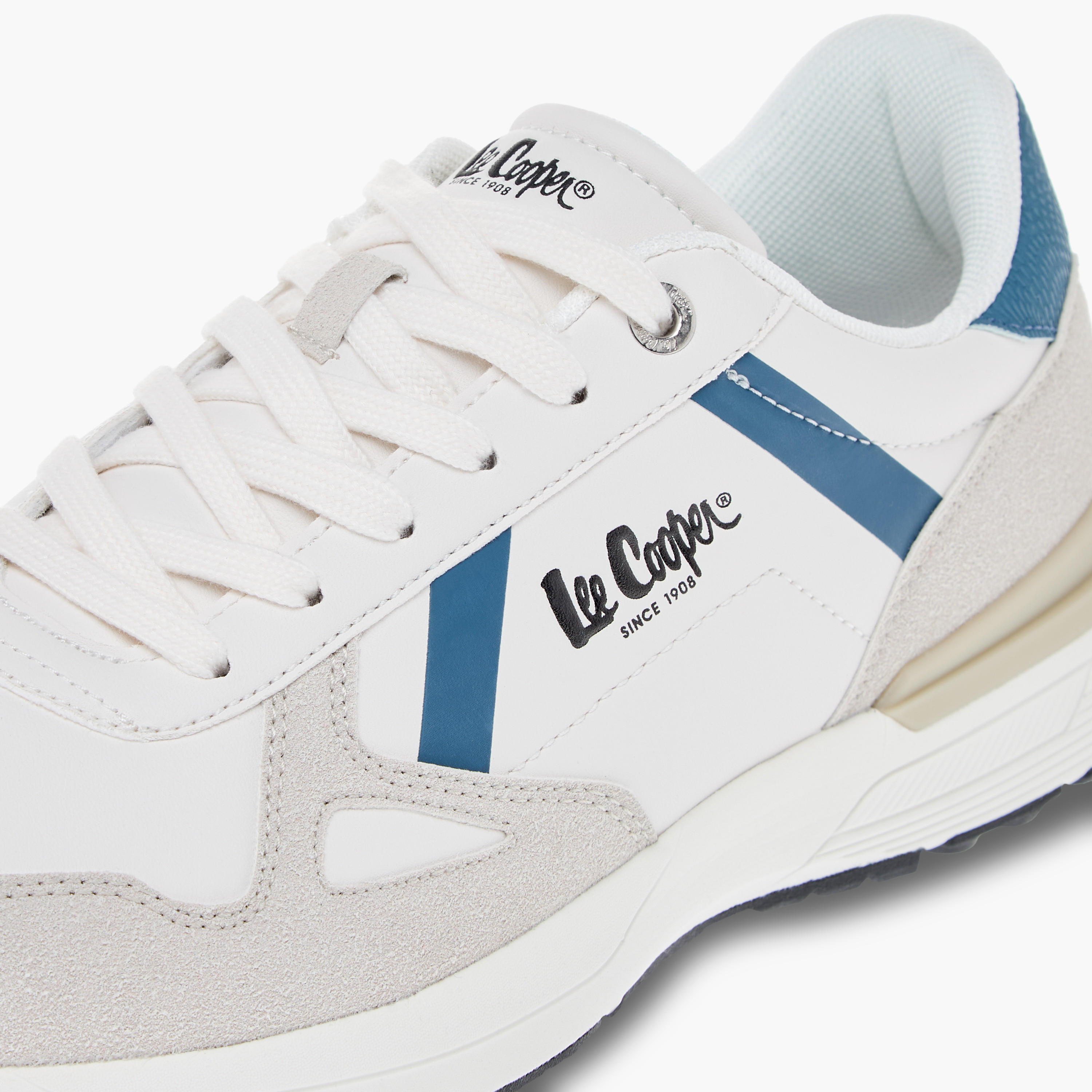 Lee Cooper Men's Logo Detail Sneakers with Lace-Up Closure-men-shoes-sneakers-image-4