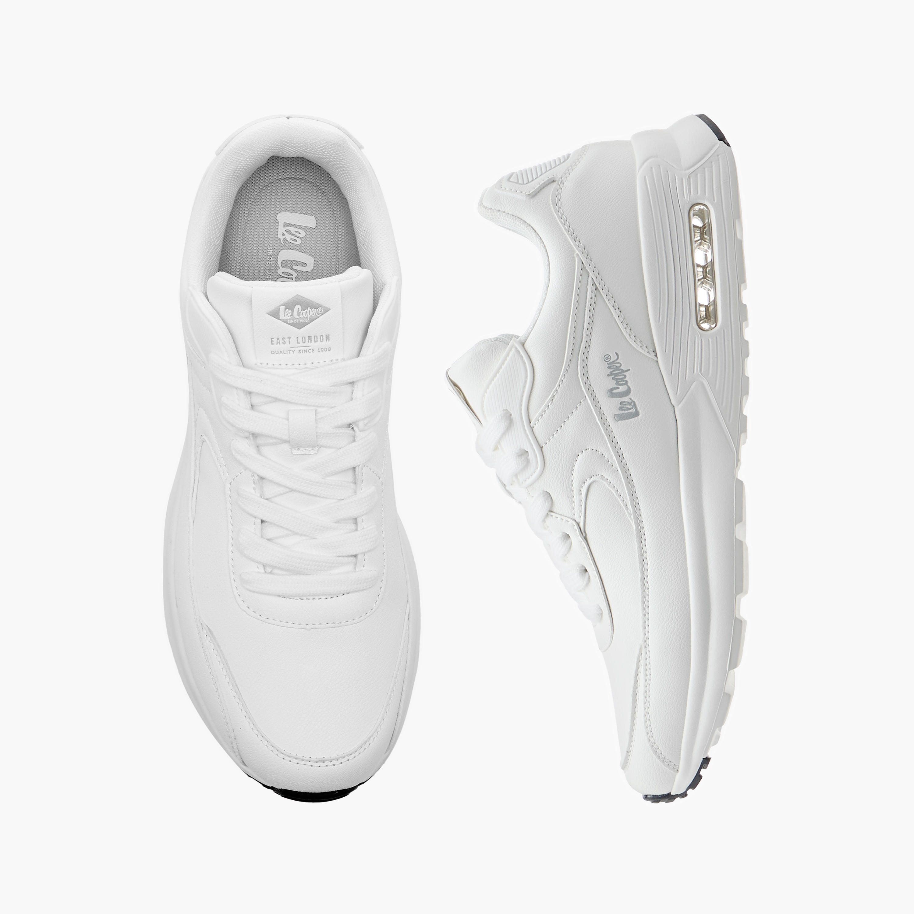 Lee Cooper Men's Logo Detail Sneakers with Lace-Up Closure-men-shoes-sneakers-image-1