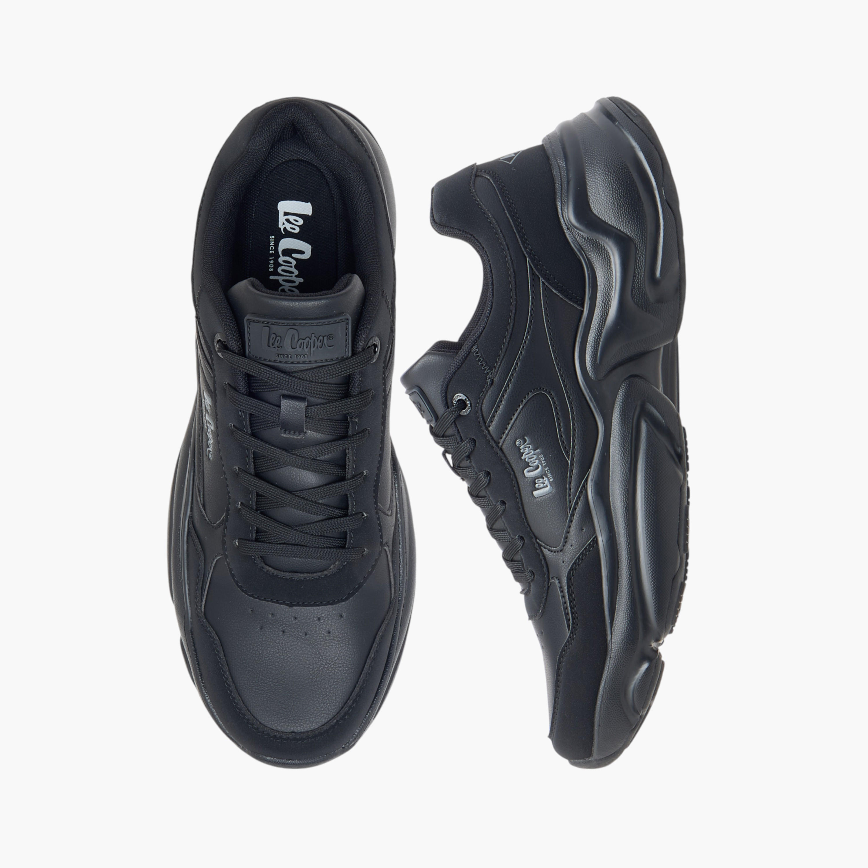 Lee Cooper Men's Panelled Lace-Up Sneakers-men-shoes-sneakers-image-1