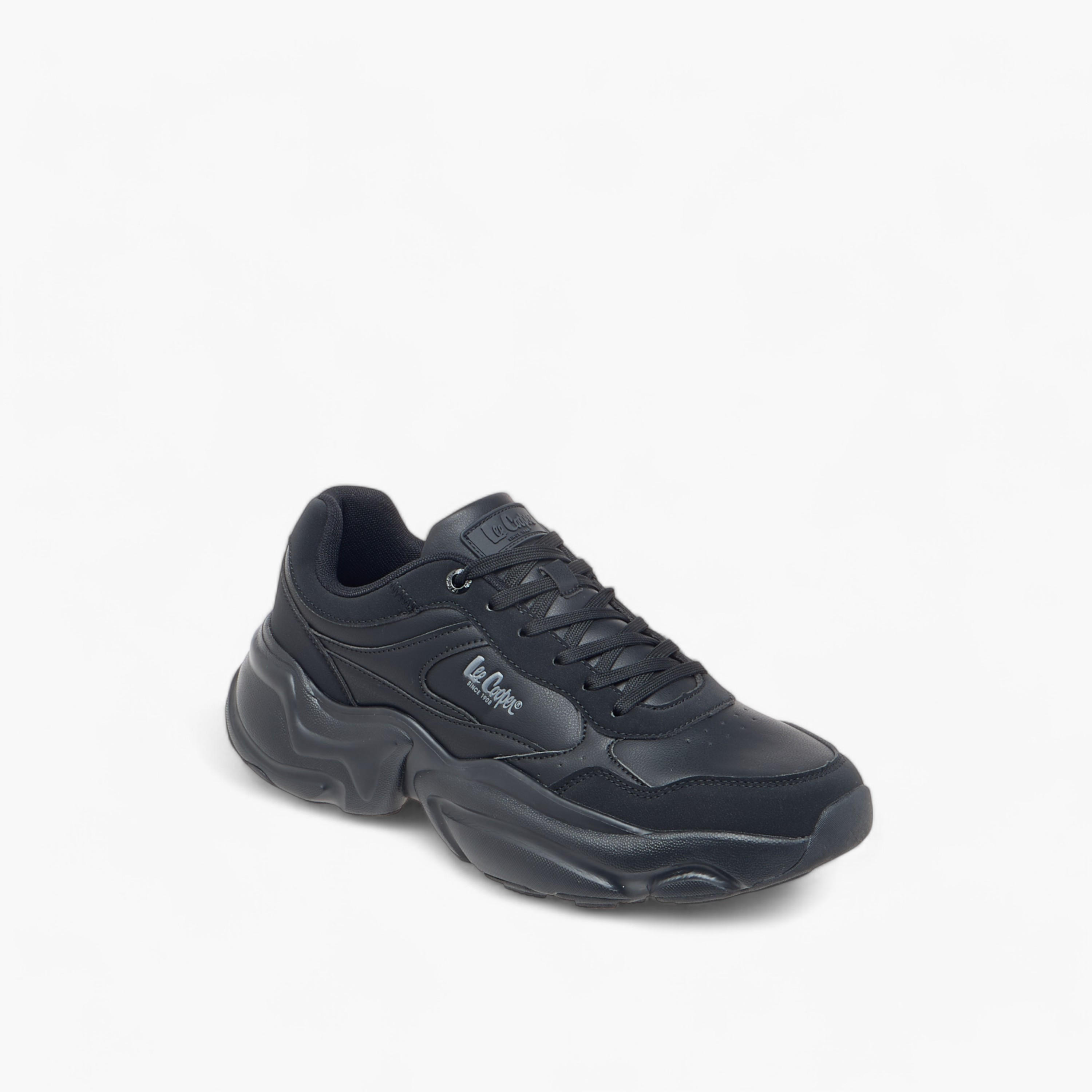 Lee Cooper Men's Panelled Lace-Up Sneakers-men-shoes-sneakers-image-2