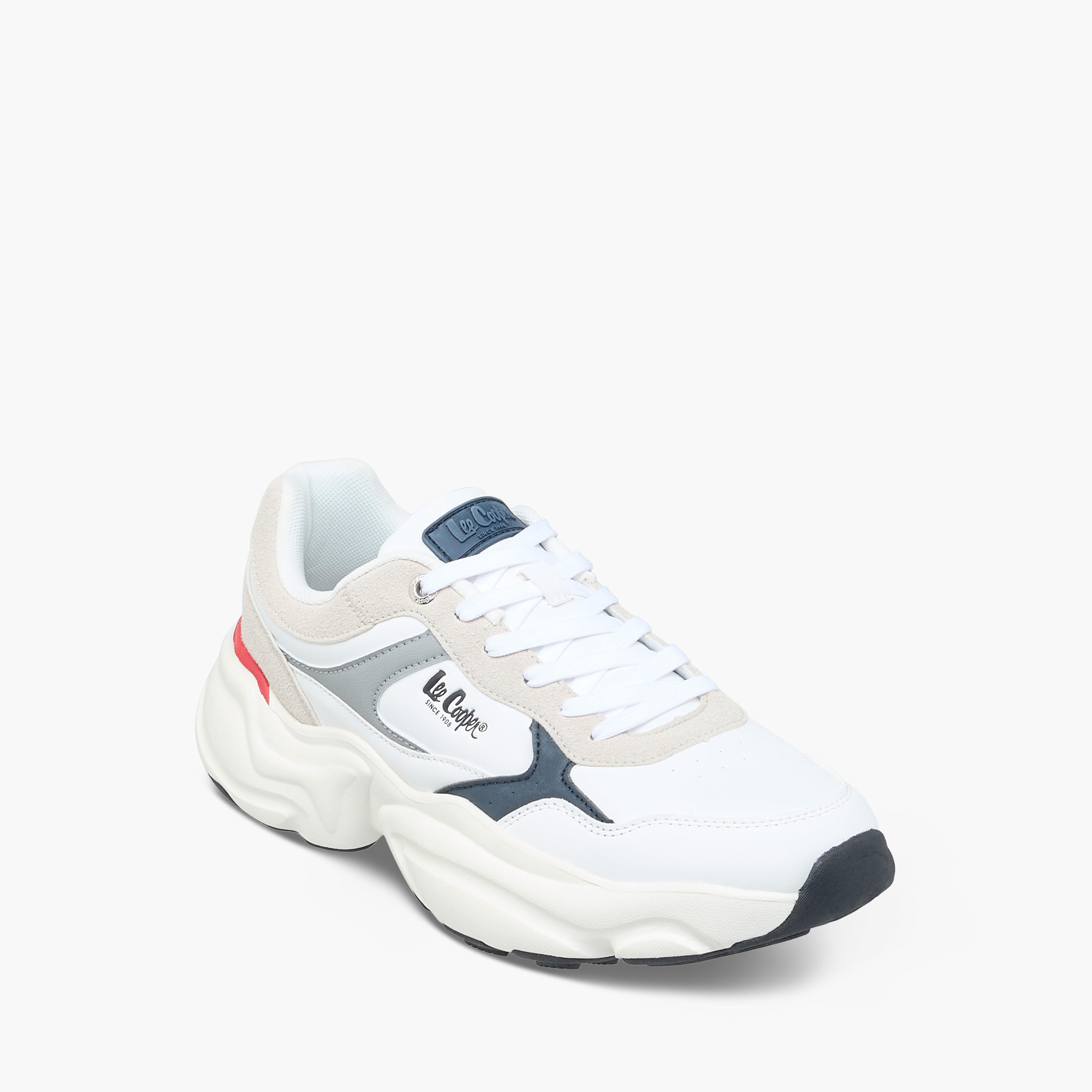 Lee Cooper Men's Panelled Lace-Up Sneakers-men-shoes-sneakers-image-2