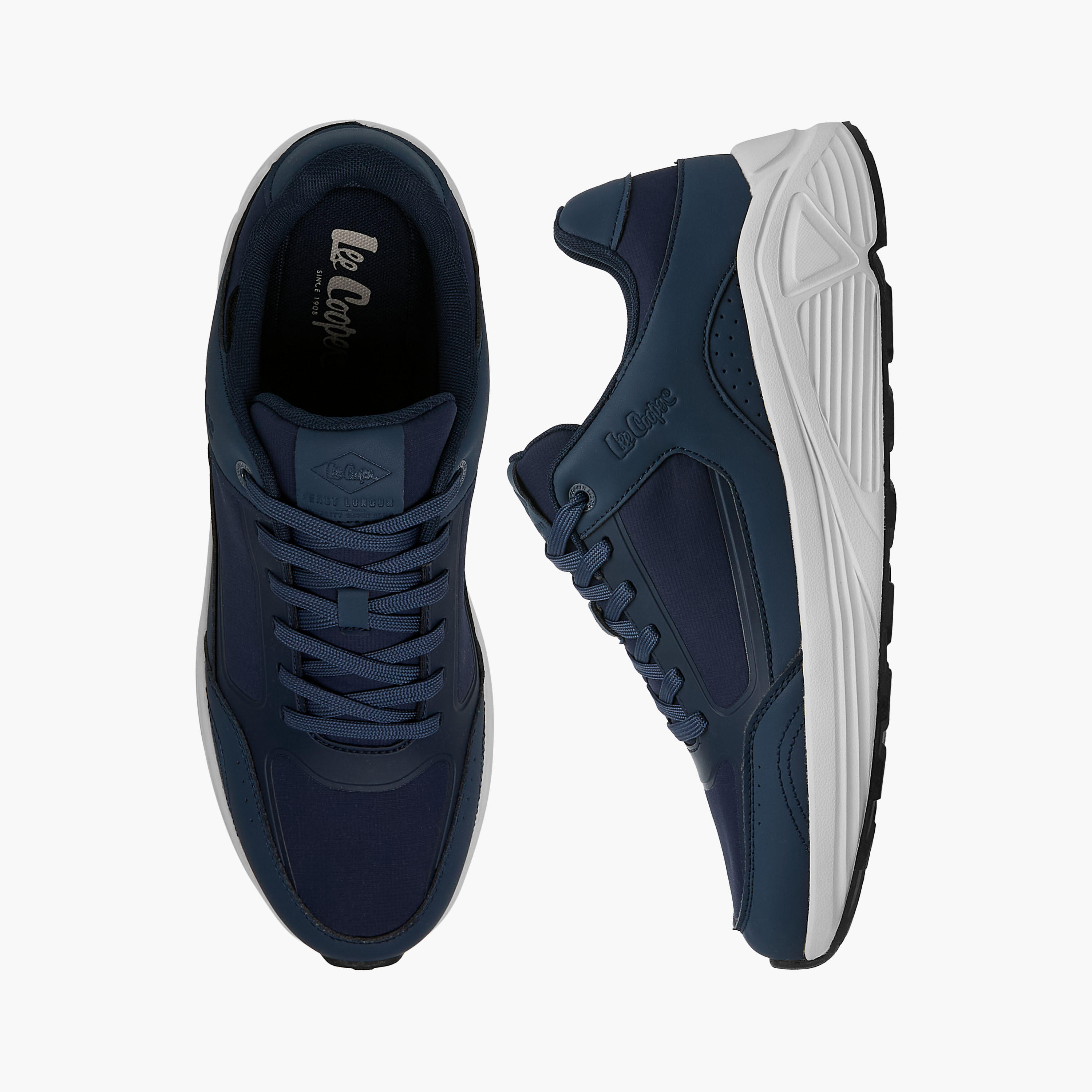 Lee Cooper Men's Panelled Lace-Up Sneakers-men-shoes-sneakers-image-1
