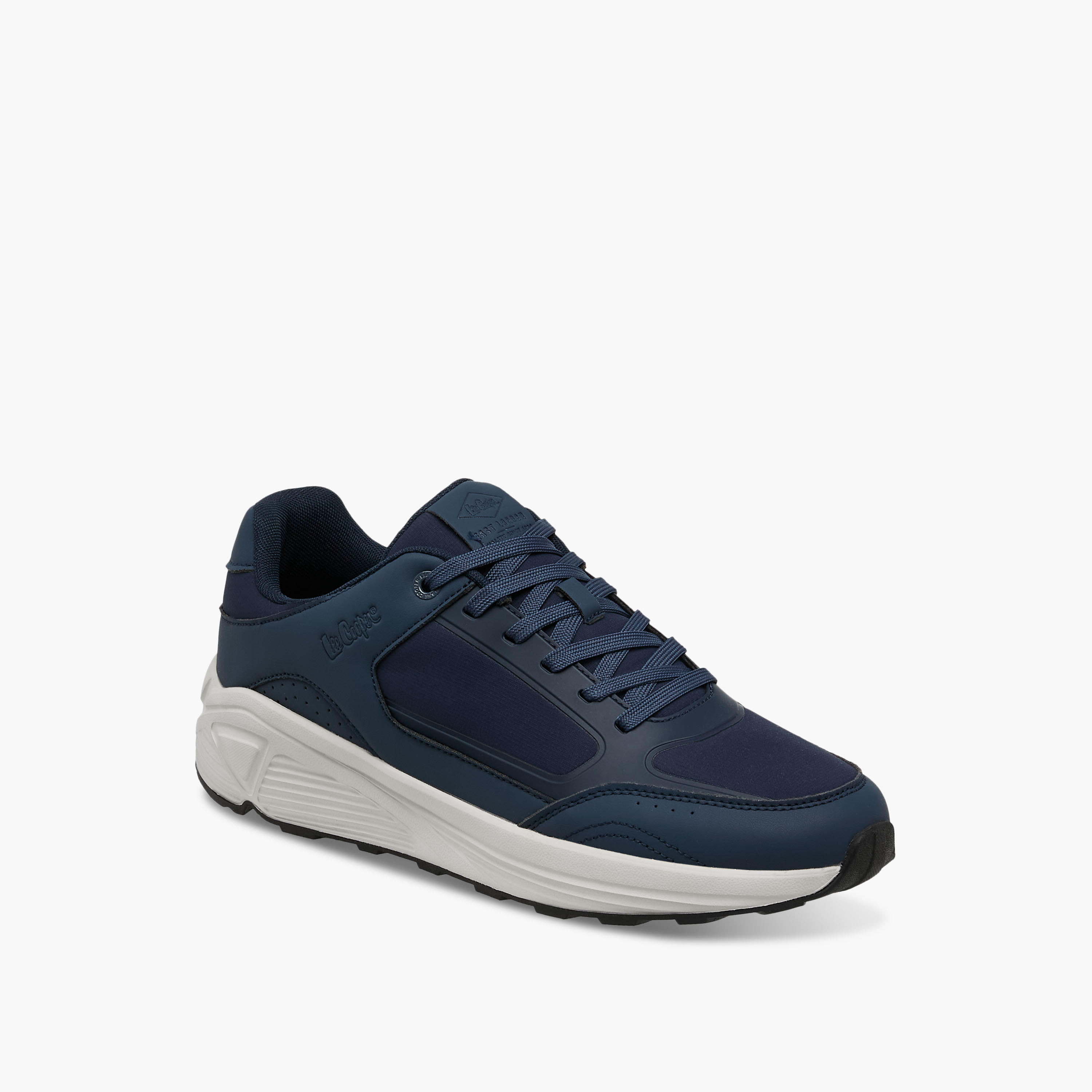 Lee Cooper Men's Panelled Lace-Up Sneakers-men-shoes-sneakers-image-2