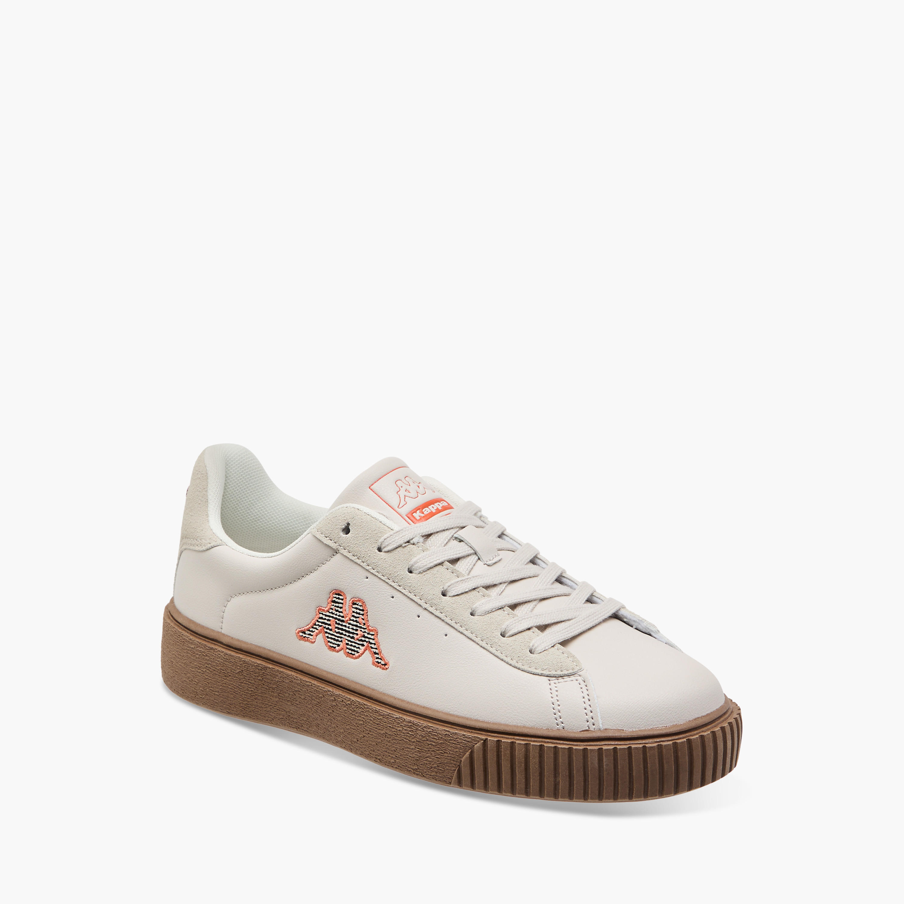 Kappa Women's Logo Applique Sneakers with Lace-Up Closure-women-shoes-sneakers-image-2