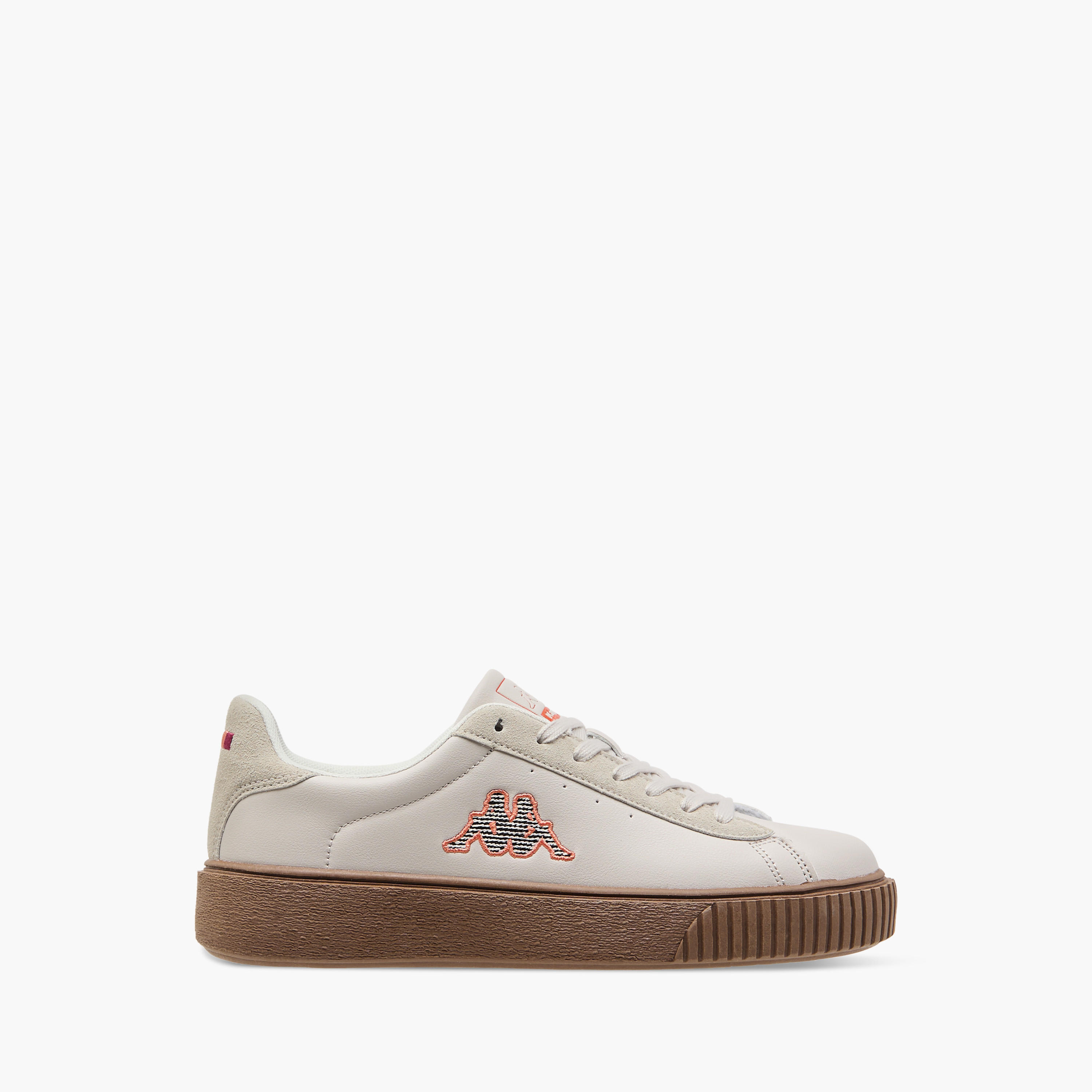 Kappa Women's Logo Applique Sneakers with Lace-Up Closure-women-shoes-sneakers-image-3