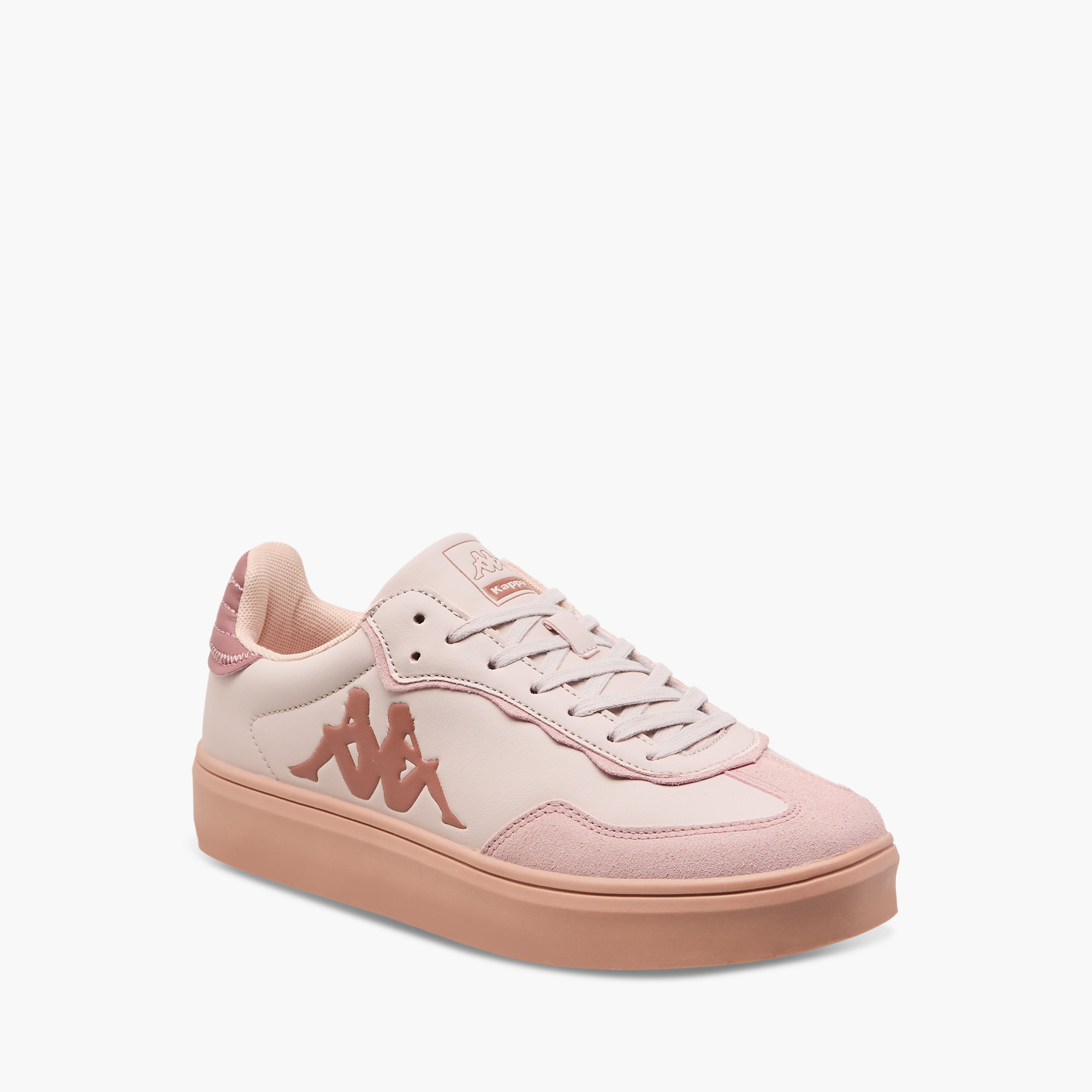 Kappa Women's Logo Embossed Sneakers with Lace-Up Closure-women-shoes-sneakers-image-2