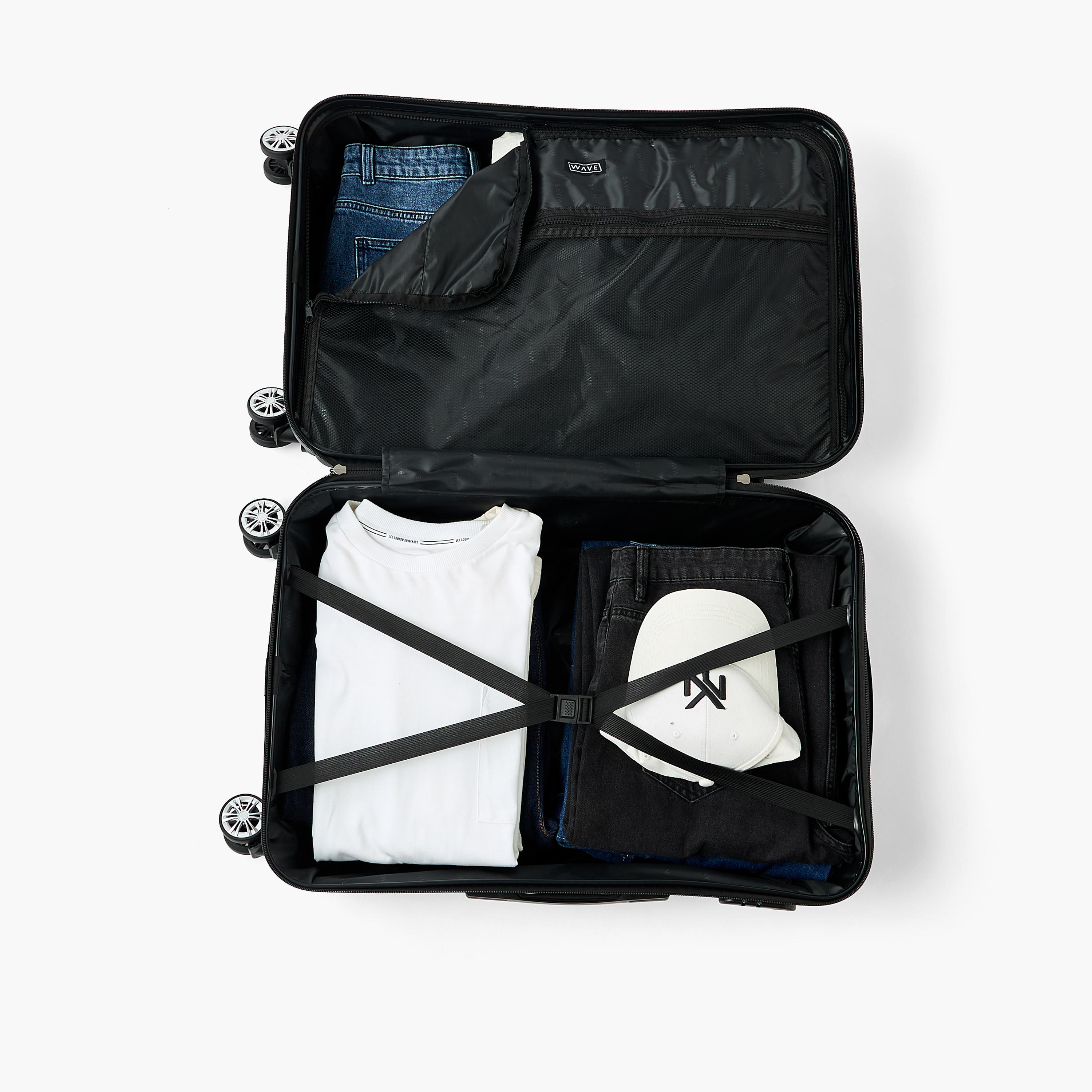 WAVE Textured Hardcase Luggage Trolley with Retractable Handle - 28 inches Check-In Bag-travel-luggagesandbags-luggage-image-9