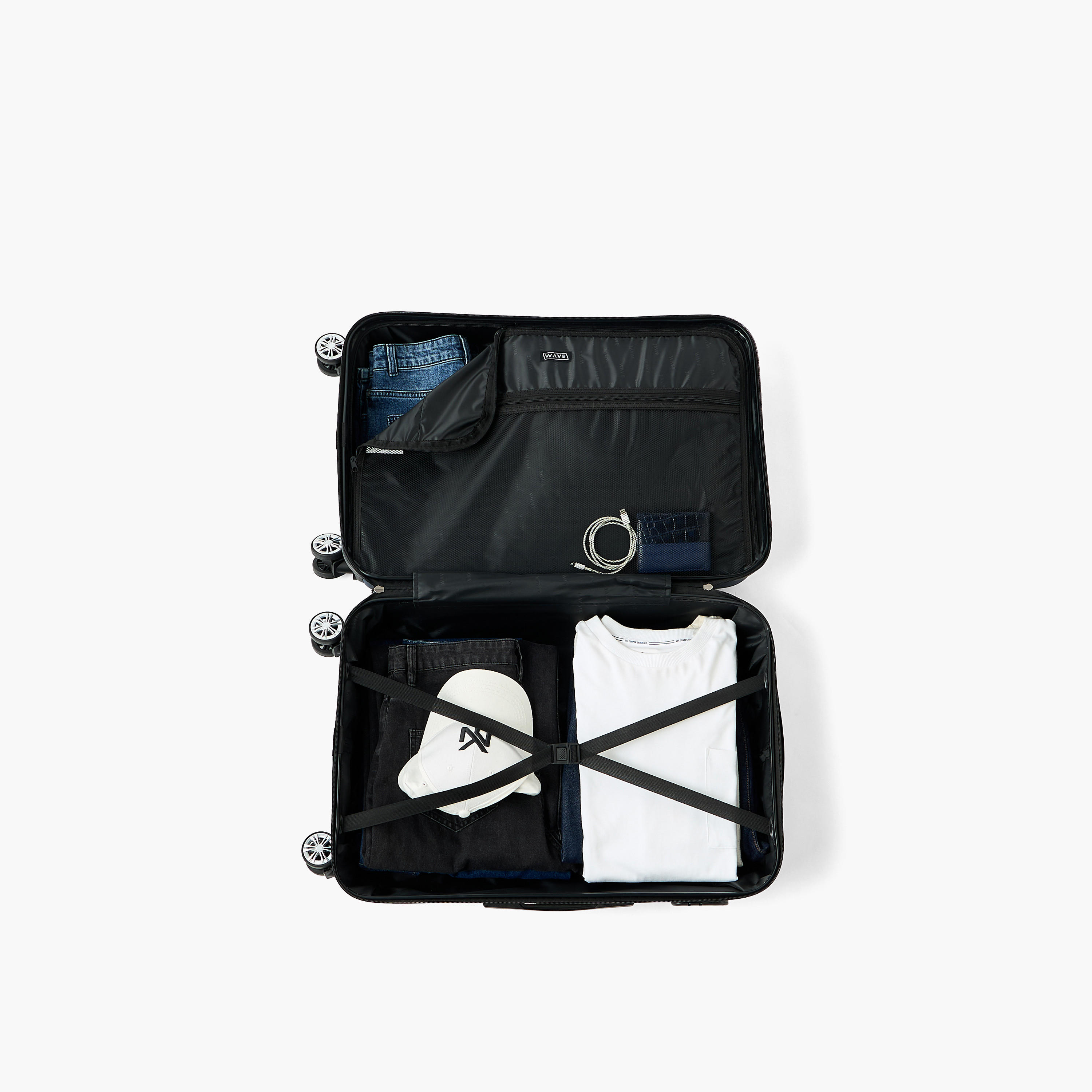 WAVE Textured Hardcase Luggage Trolley with Retractable Handle - 28 inches Check-In Bag-travel-luggagesandbags-luggage-image-9