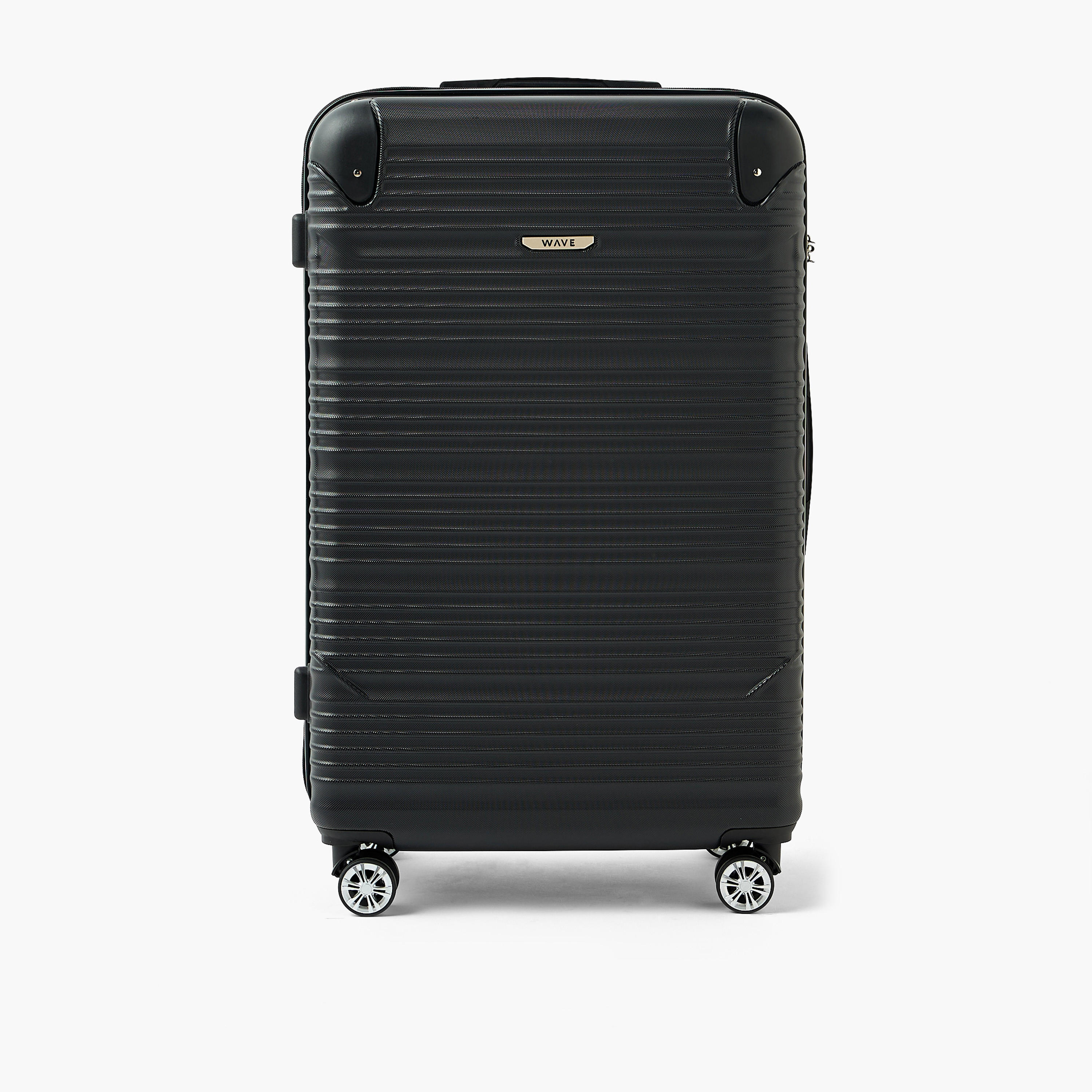 WAVE Textured Hardcase Luggage Trolley with Retractable Handle - 28 inches Check-In Bag-travel-luggagesandbags-luggage-image-2
