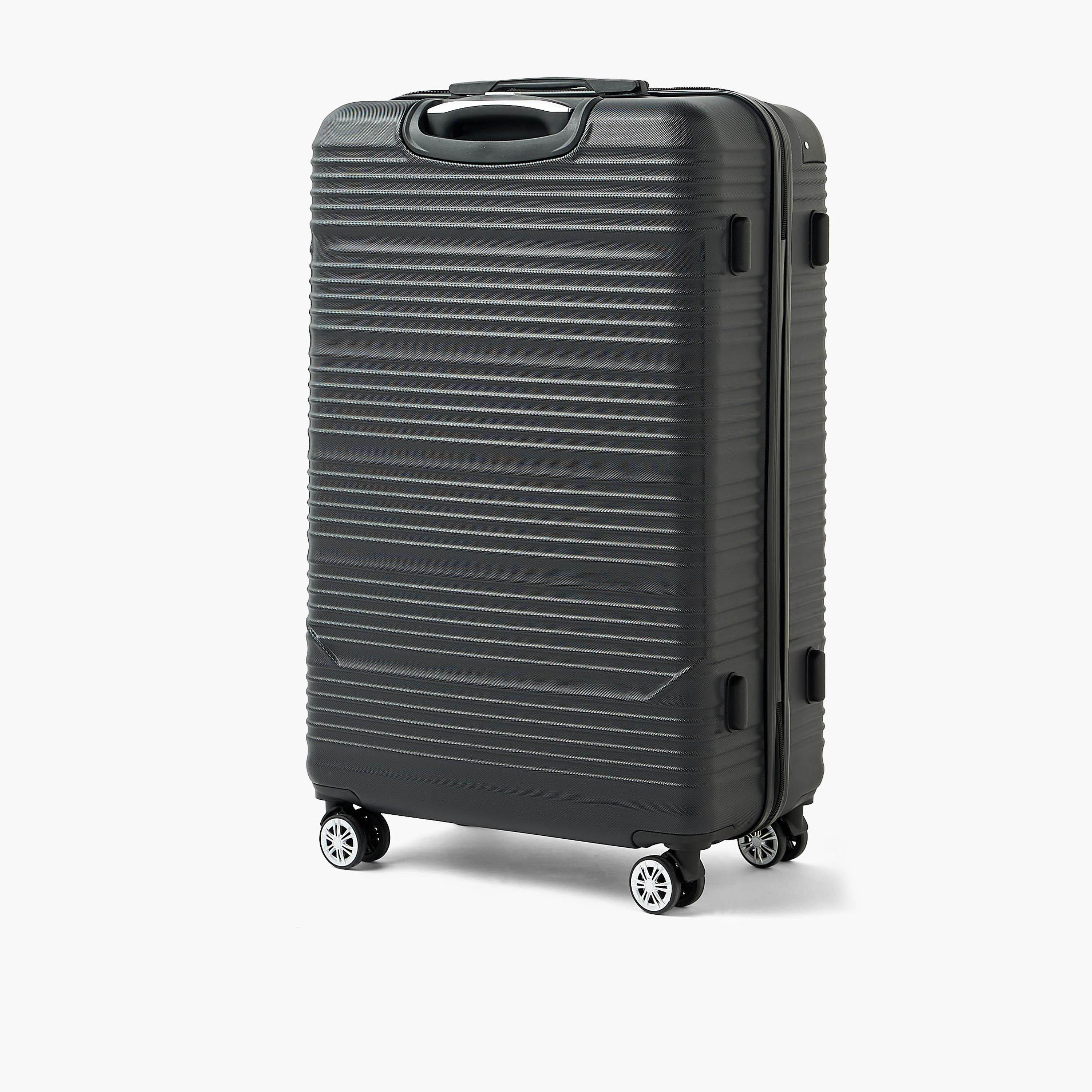 WAVE Textured Hardcase Luggage Trolley with Retractable Handle - 28 inches Check-In Bag-travel-luggagesandbags-luggage-image-3