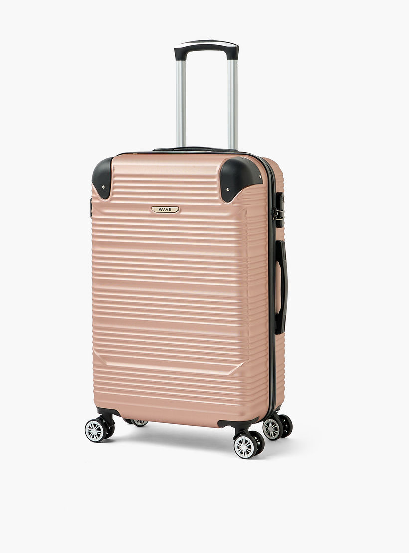 WAVE Textured Hardcase Luggage Trolley with Retractable Handle - 28 inches Check-In Bag-travel-luggagesandbags-luggage-image-1