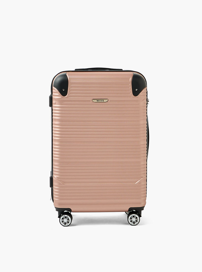WAVE Textured Hardcase Luggage Trolley with Retractable Handle - 28 inches Check-In Bag-travel-luggagesandbags-luggage-image-2