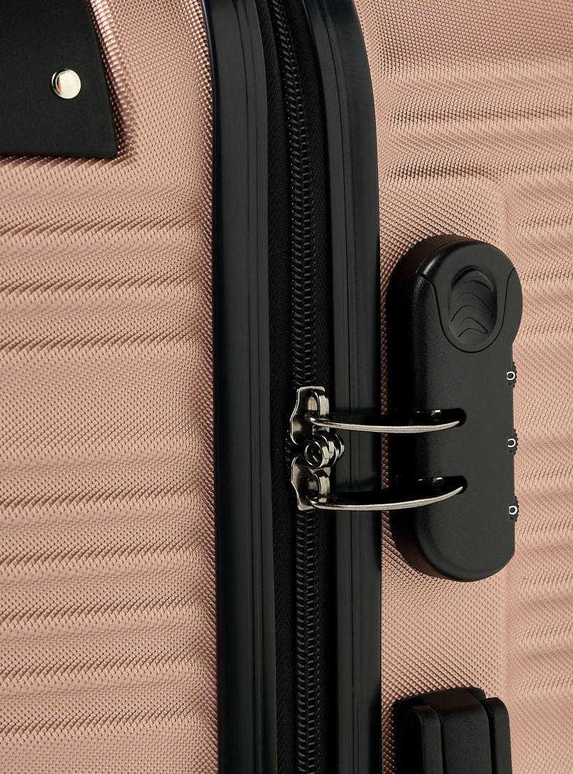 WAVE Textured Hardcase Luggage Trolley with Retractable Handle - 28 inches Check-In Bag-travel-luggagesandbags-luggage-image-4