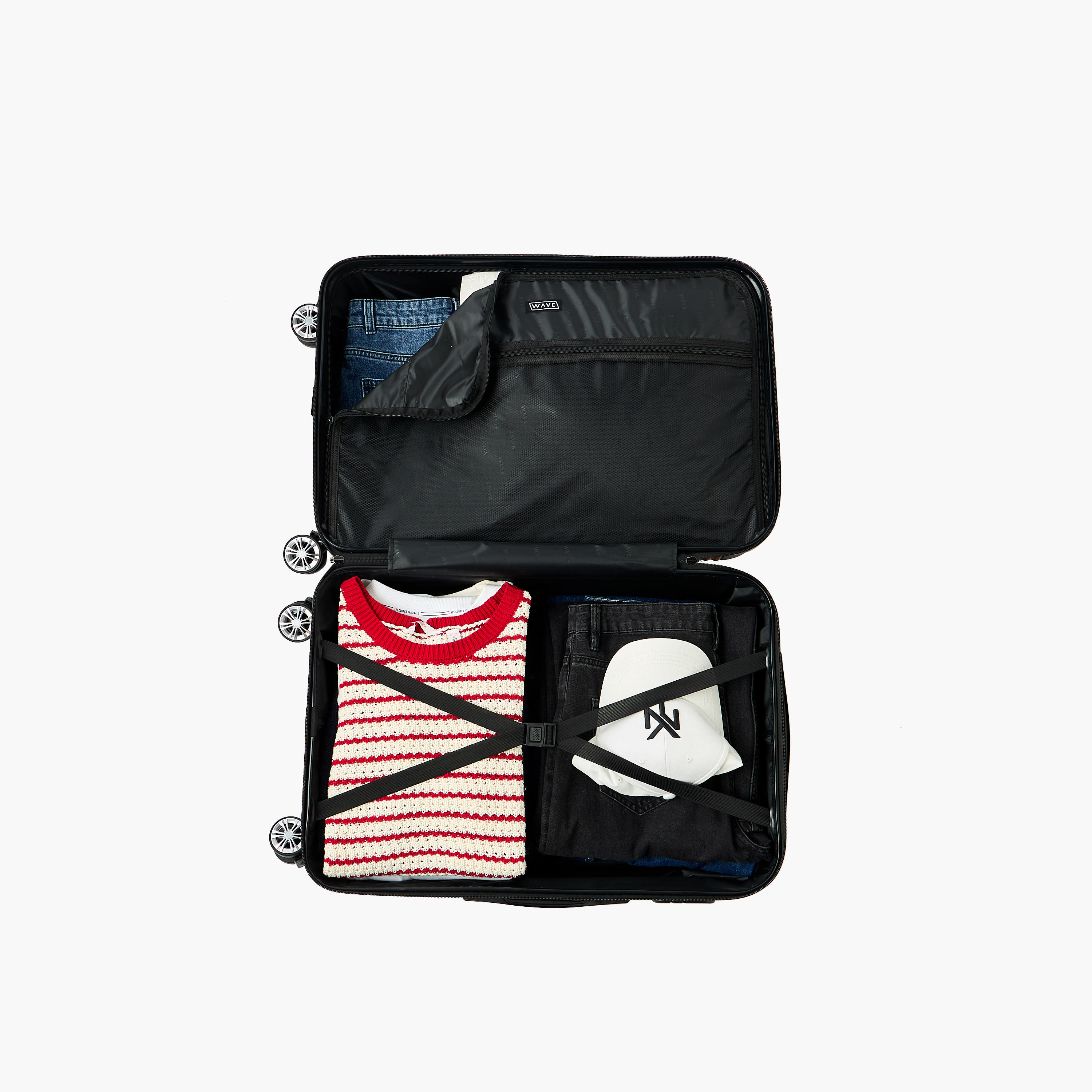 WAVE Textured Hardcase Luggage Trolley with Retractable Handle - 28 inches Check-In Bag-travel-luggagesandbags-luggage-image-9