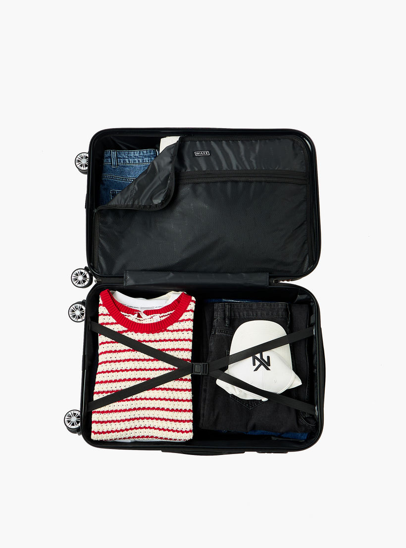 WAVE Textured Hardcase Luggage Trolley with Retractable Handle - 28 inches Check-In Bag-travel-luggagesandbags-luggage-image-9