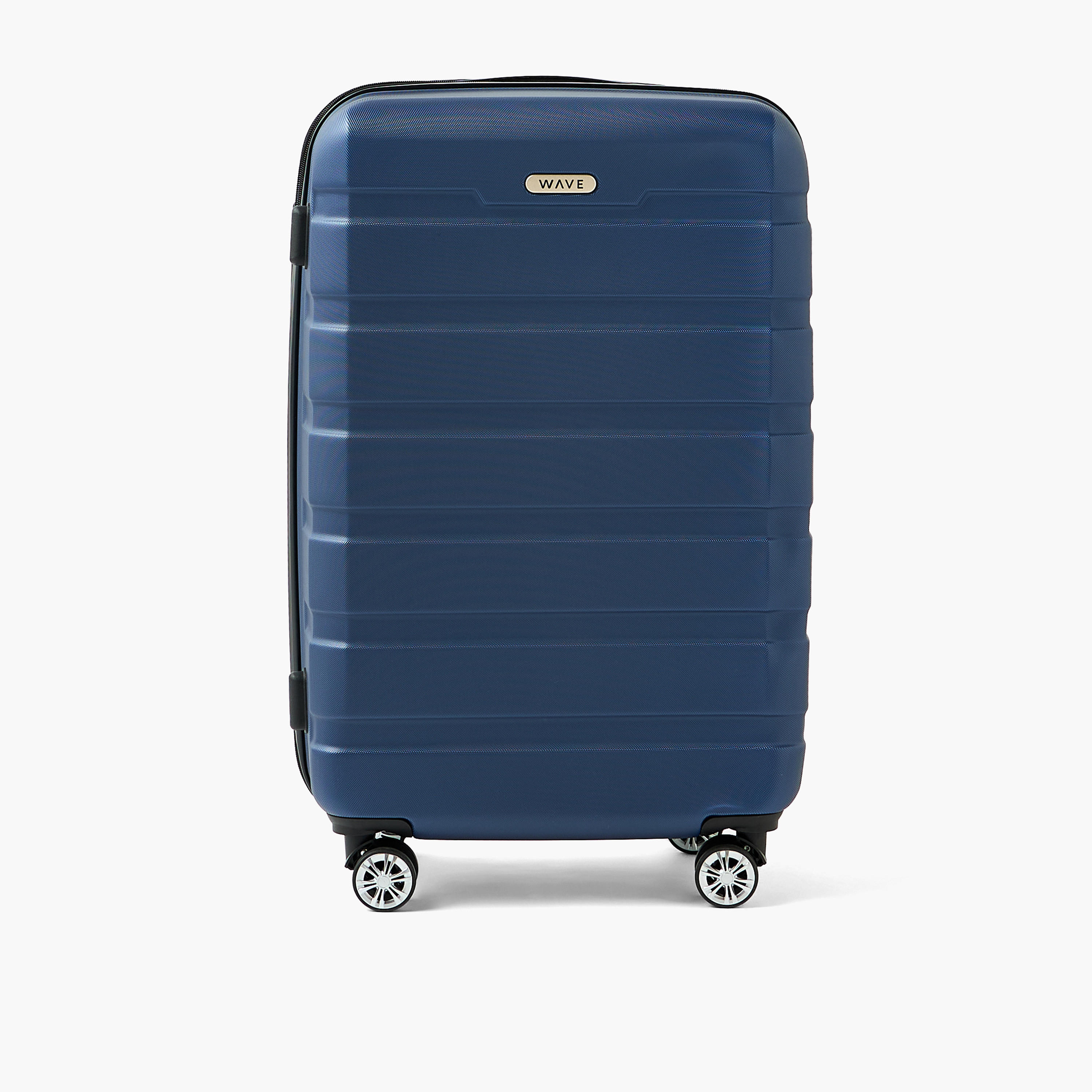 WAVE Textured Hardcase Luggage Trolley with Retractable Handle - 24 inches Check-In Bag-travel-luggagesandbags-luggage-image-2